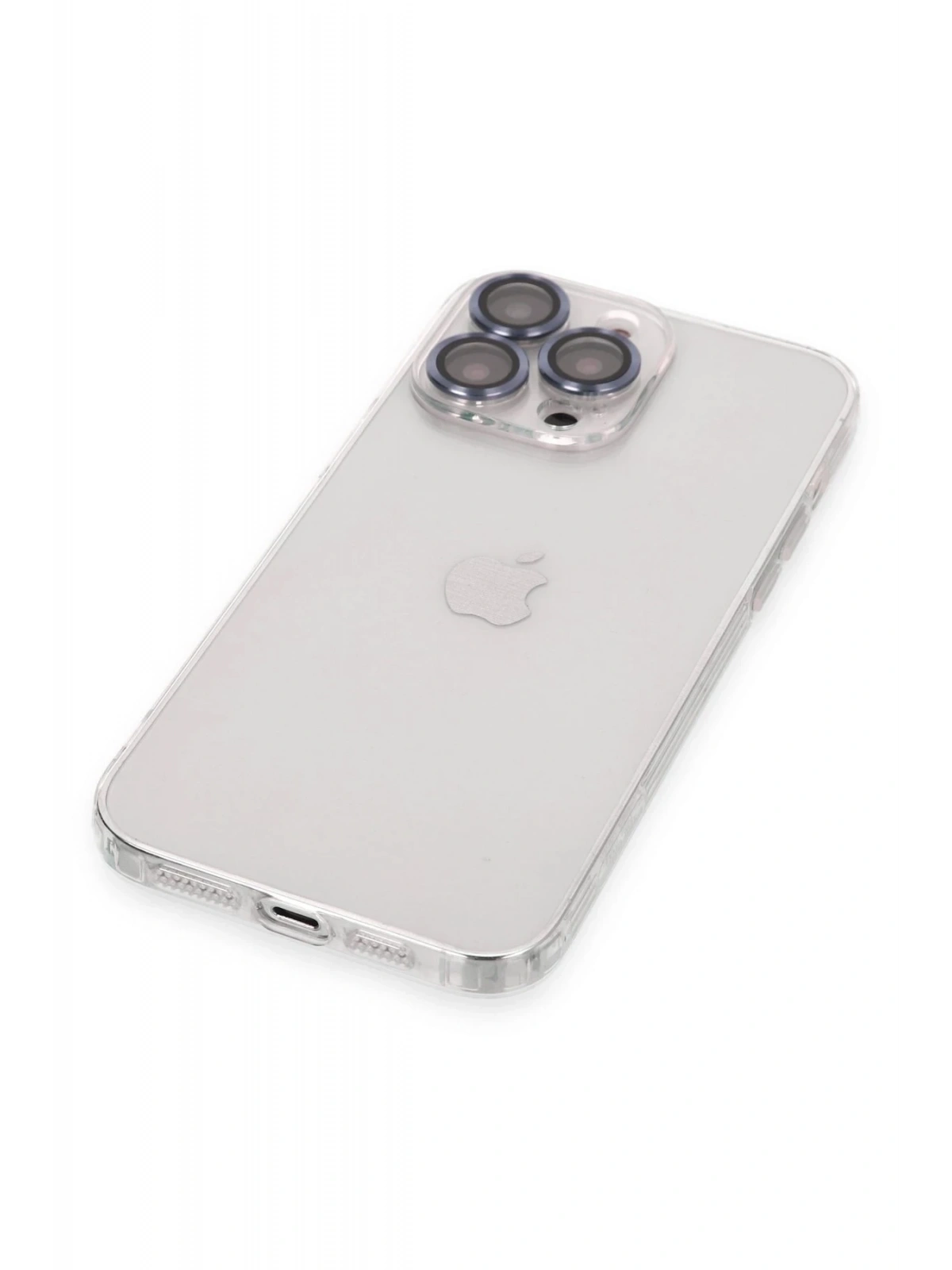 Newface Apple iPhone 13 Pro Max Kılıf Luko Lens Silikon - Sierra Blue