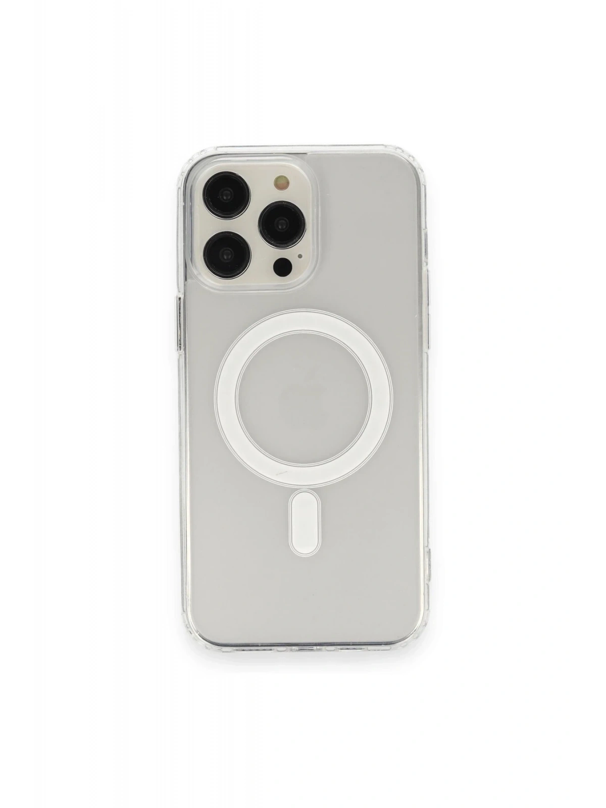 Newface Apple iPhone 13 Pro Max Kılıf Matte Şeffaf Magneticsafe - Şeffaf