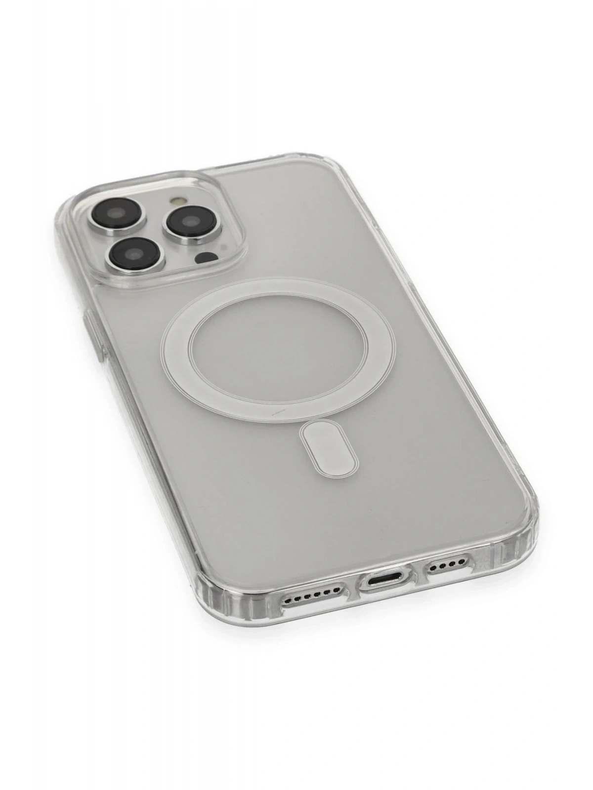 Newface Apple iPhone 13 Pro Max Kılıf Matte Şeffaf Magneticsafe - Şeffaf
