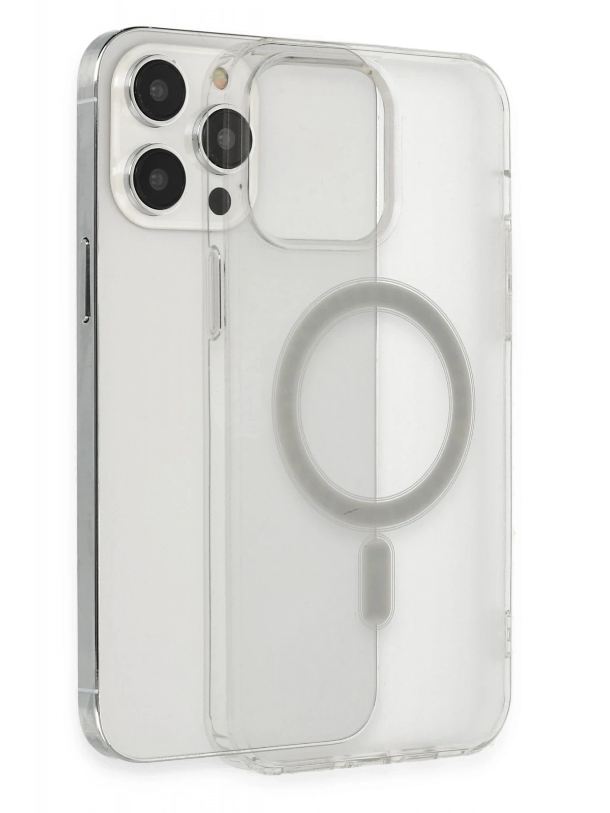 Newface Apple iPhone 13 Pro Max Kılıf Matte Şeffaf Magneticsafe - Şeffaf