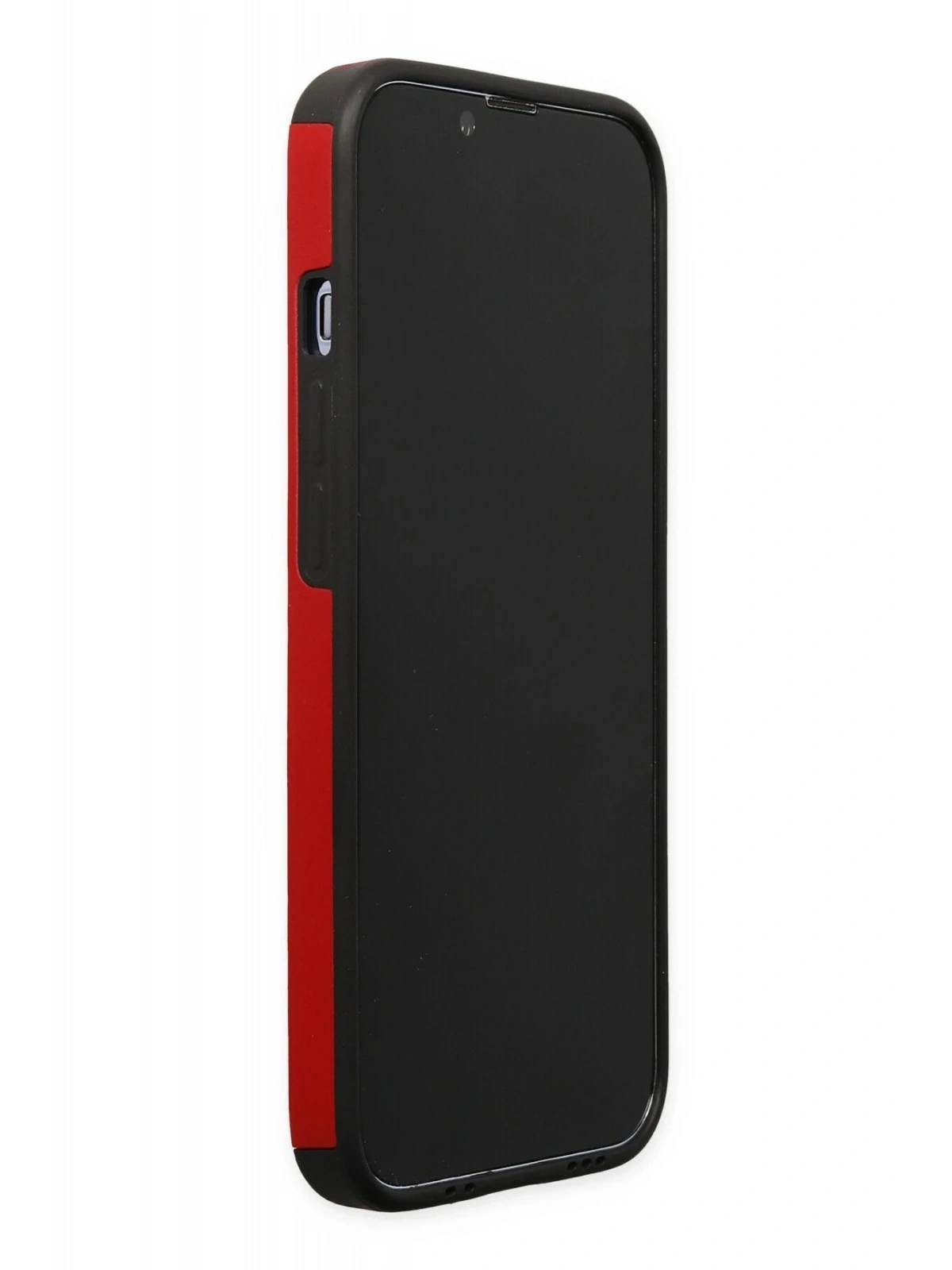 Newface Apple iPhone 13 Pro Max Kılıf Mega Standlı Silikon - Kırmızı