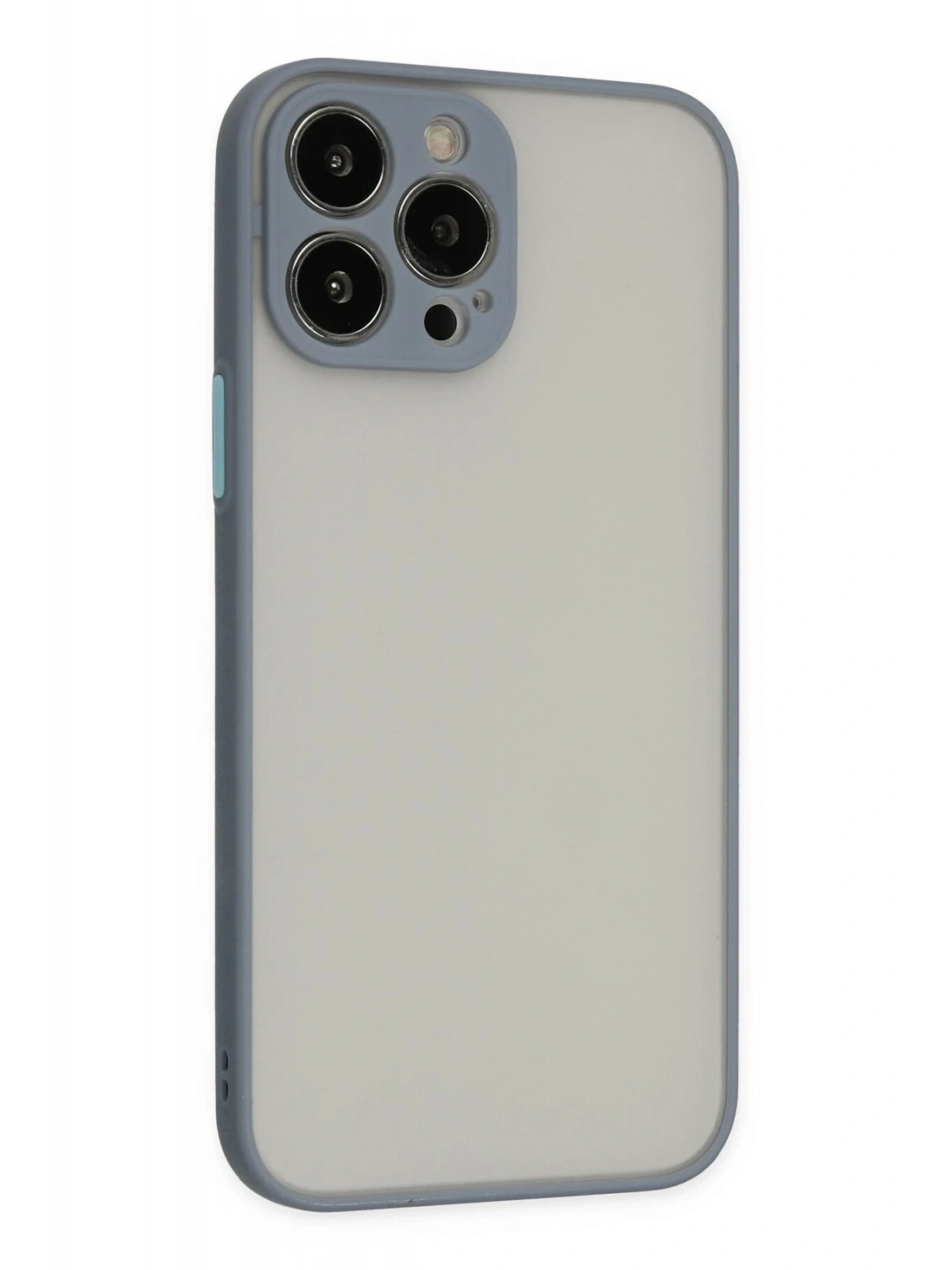 Newface Apple iPhone 13 Pro Max Kılıf Montreal Silikon Kapak - Gri