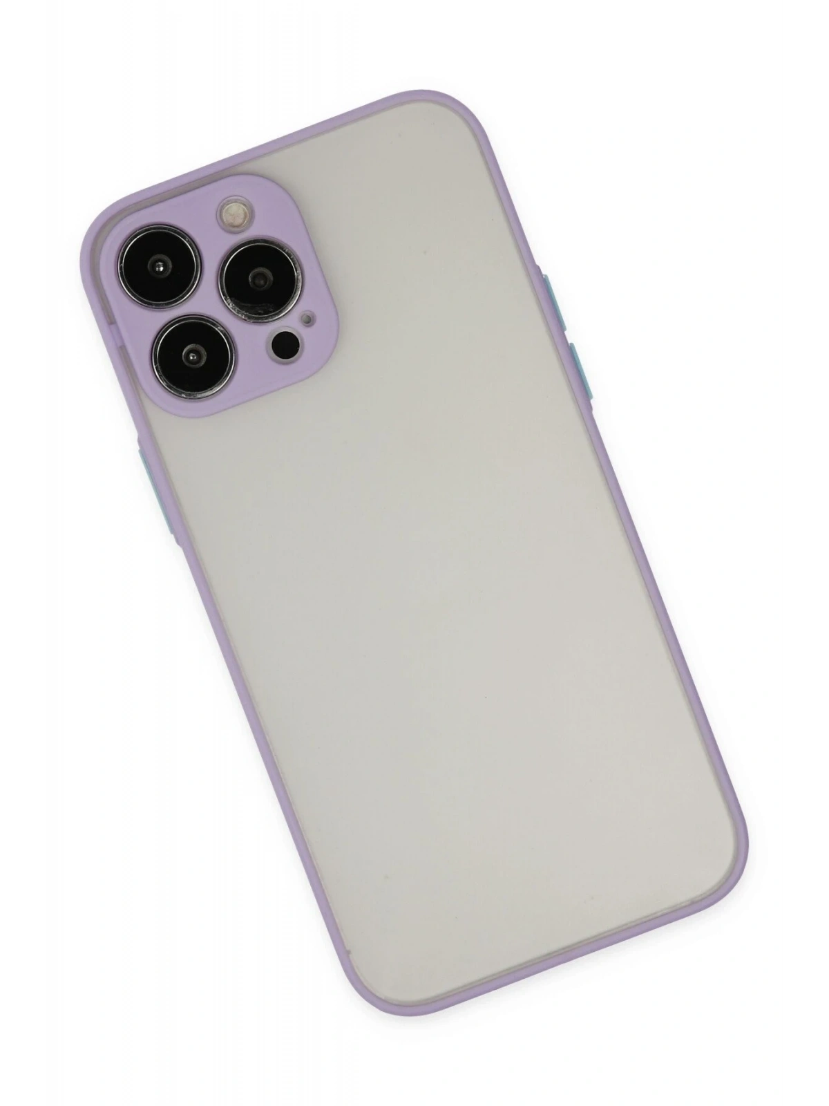 Newface Apple iPhone 13 Pro Max Kılıf Montreal Silikon Kapak - Mor