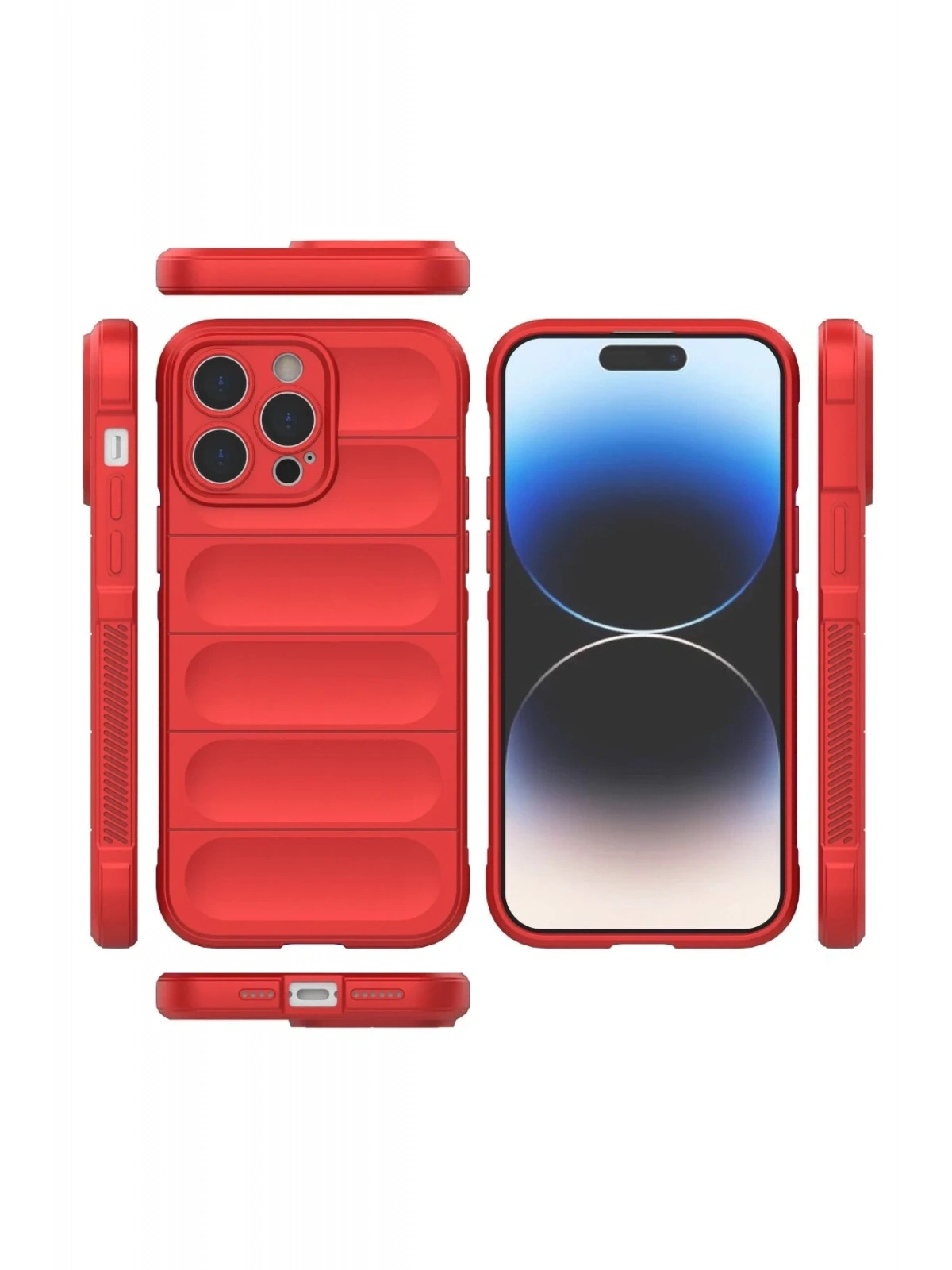 Newface Apple iPhone 13 Pro Max Kılıf Optimum Silikon - Kırmızı