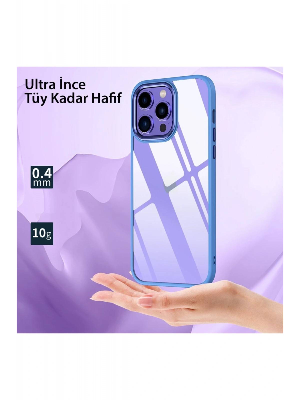 Newface Apple iPhone 13 Pro Max Kılıf Power Silikon - Mor