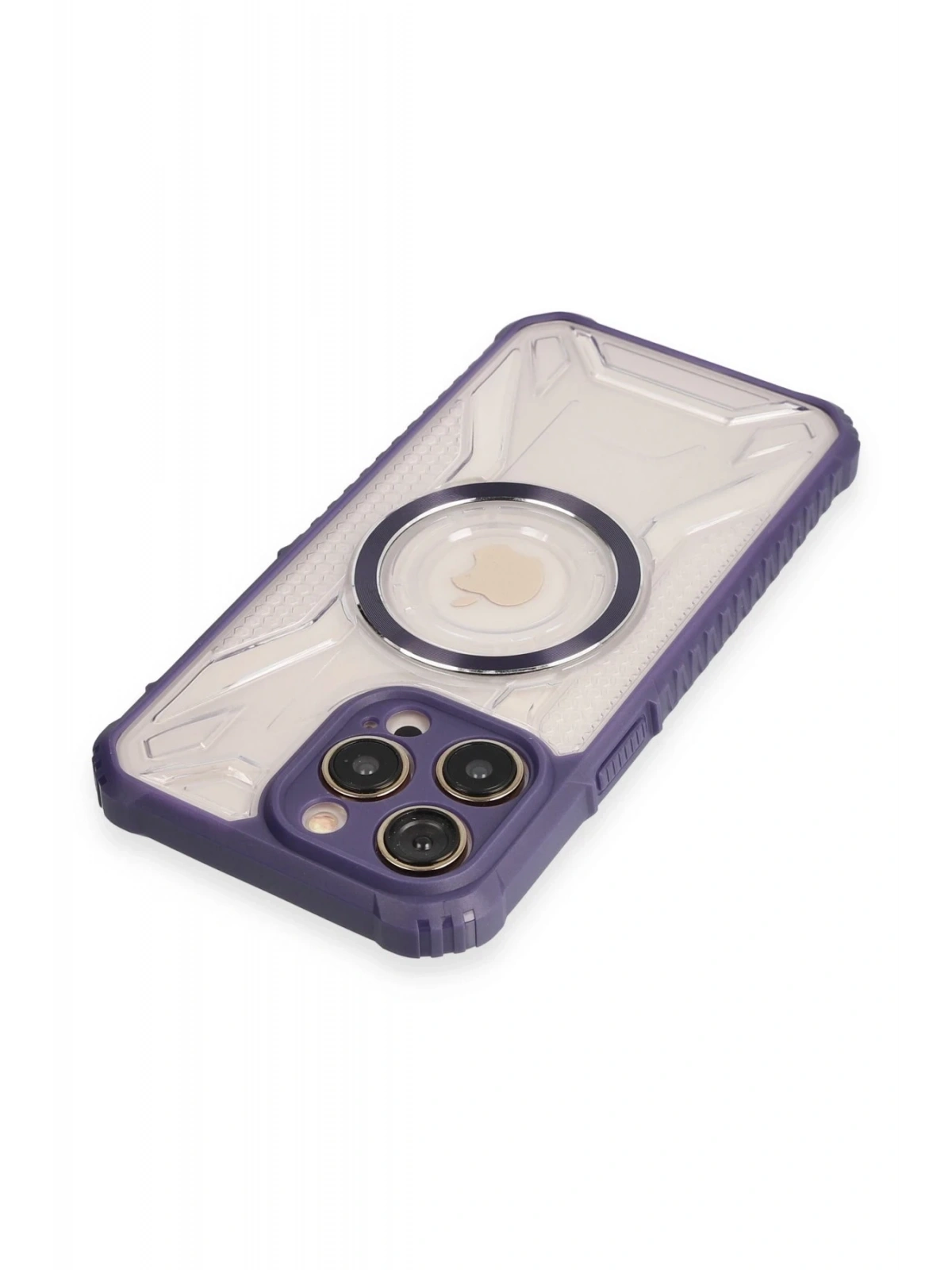 Newface Apple iPhone 13 Pro Max Kılıf Prag Magneticsafe Kapak - Derin Mor