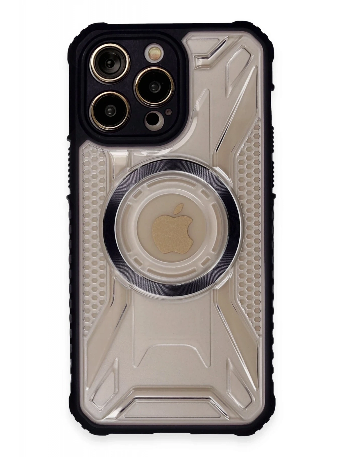 Newface Apple iPhone 13 Pro Max Kılıf Prag Magneticsafe Kapak - Siyah