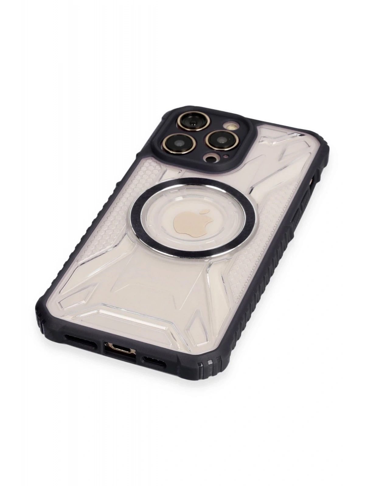 Newface Apple iPhone 13 Pro Max Kılıf Prag Magneticsafe Kapak - Siyah