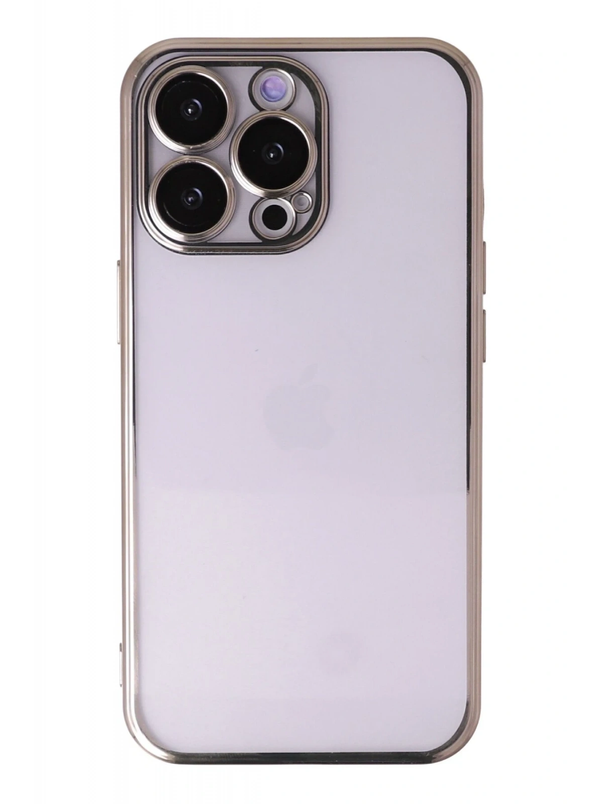 Newface Apple iPhone 13 Pro Max Kılıf Razer Lensli Silikon - Gold