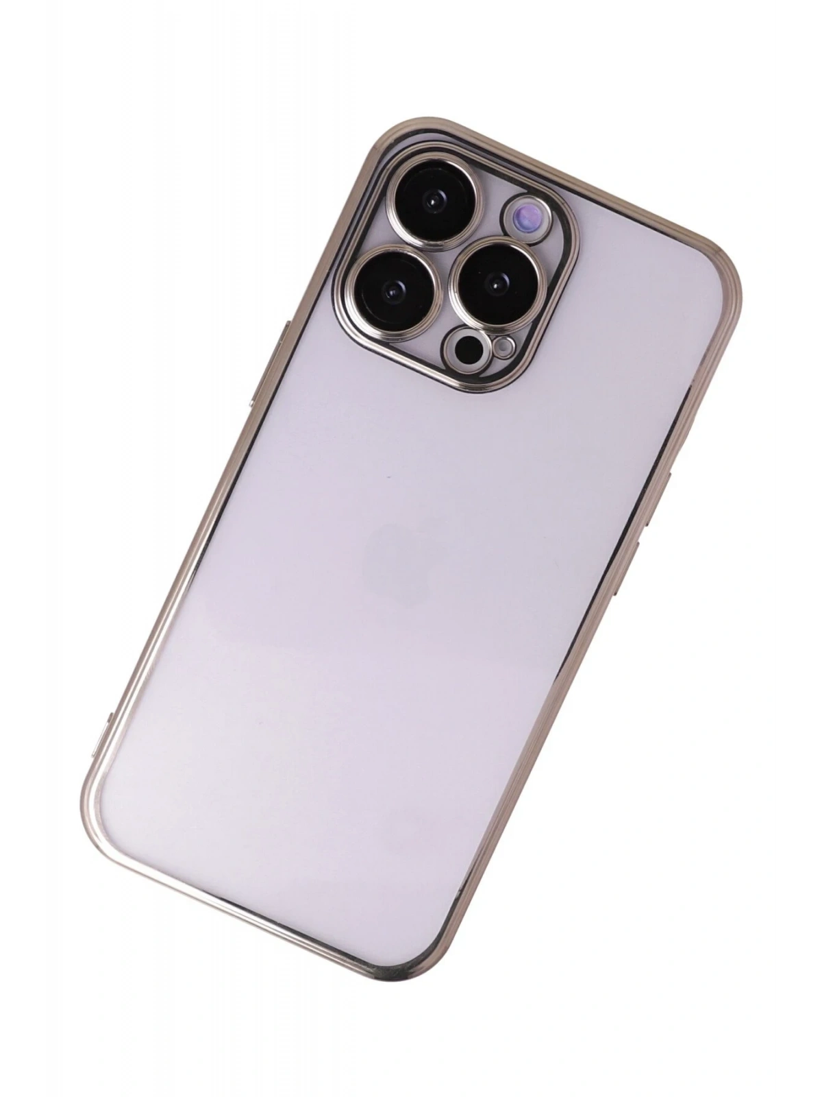 Newface Apple iPhone 13 Pro Max Kılıf Razer Lensli Silikon - Gold