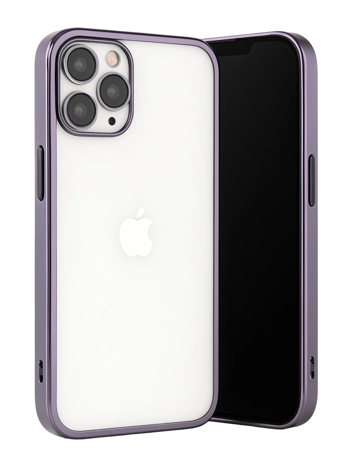 Newface Apple iPhone 13 Pro Max Kılıf Razer Lensli Silikon - Mor