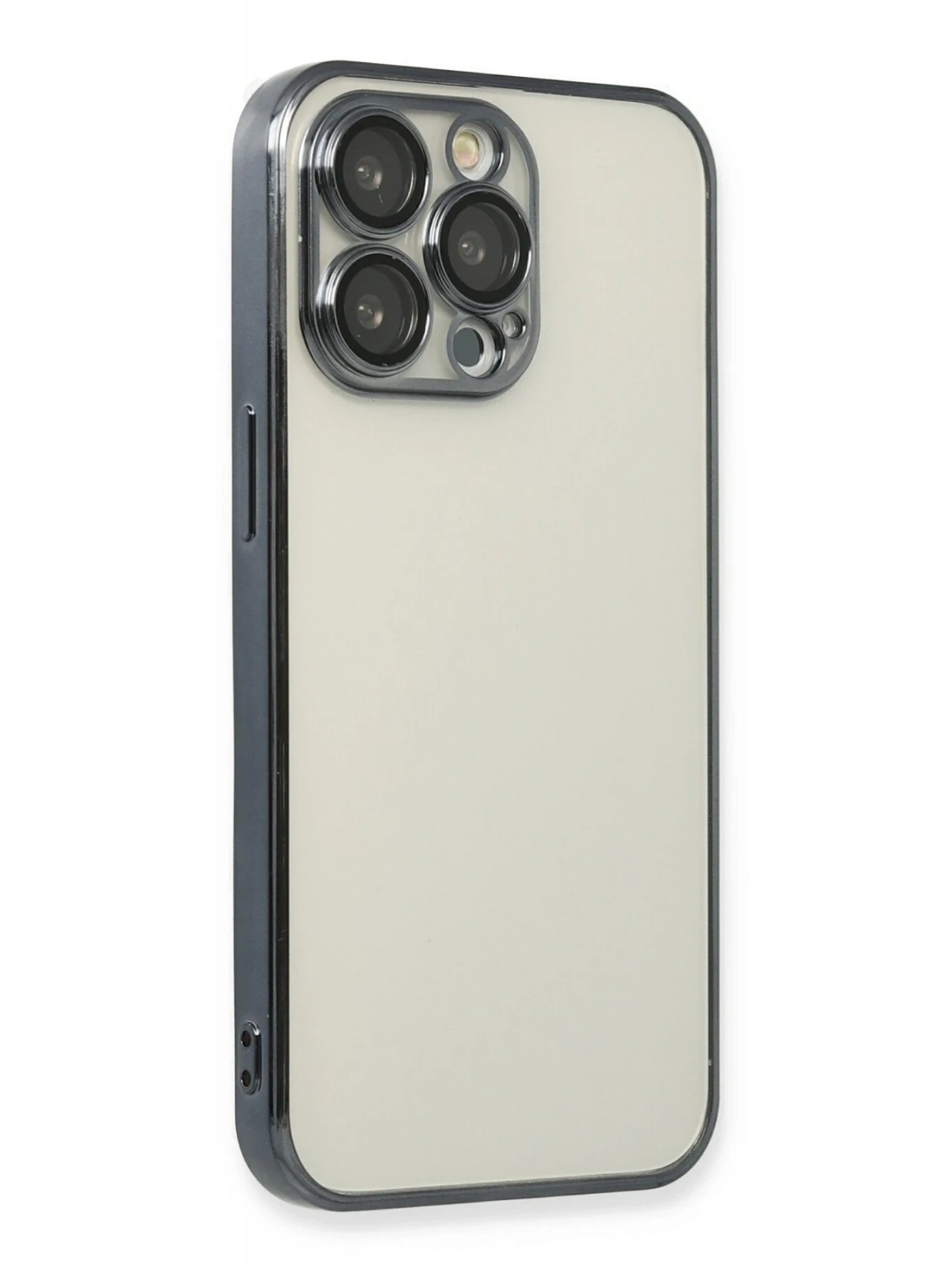 Newface Apple iPhone 13 Pro Max Kılıf Razer Lensli Silikon - Siyah