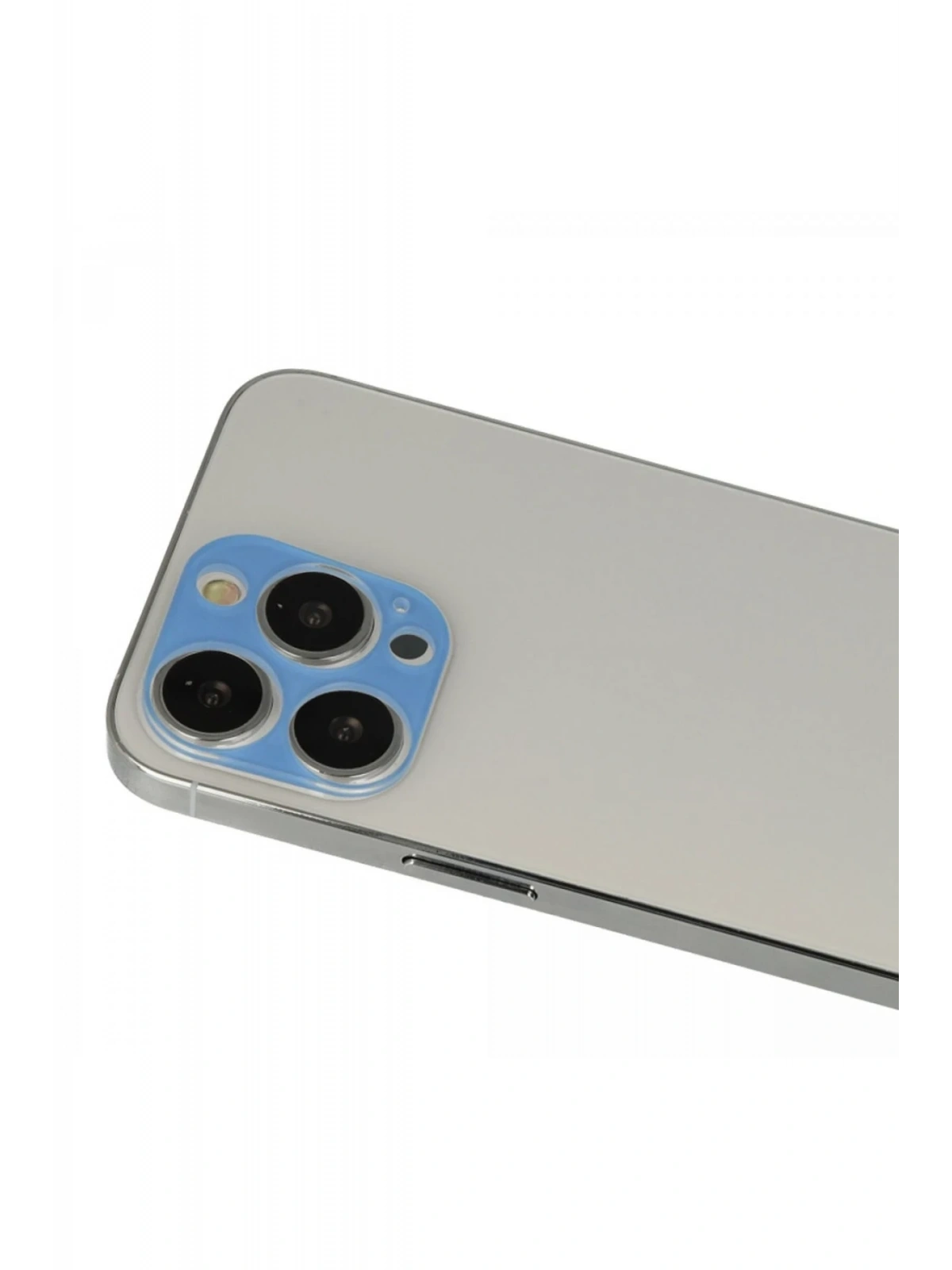 Newface Apple iPhone 13 Pro Max Rainbow Kamera Lens Koruma Cam - Mavi