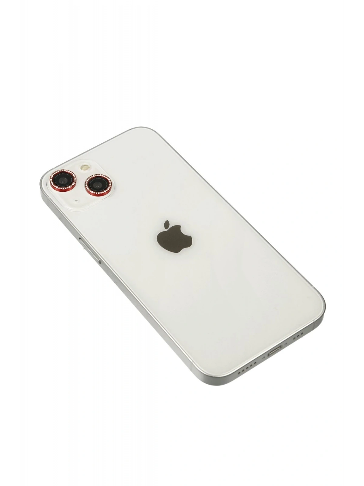 Newface Apple iPhone 14 Diamond Kamera Lens - Kırmızı