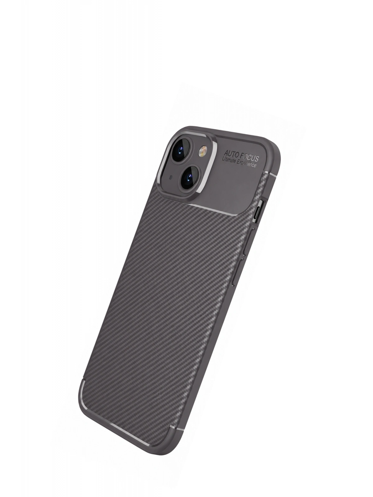 Newface Apple iPhone 14 Kılıf Auto Focus Karbon Kapak - Gri