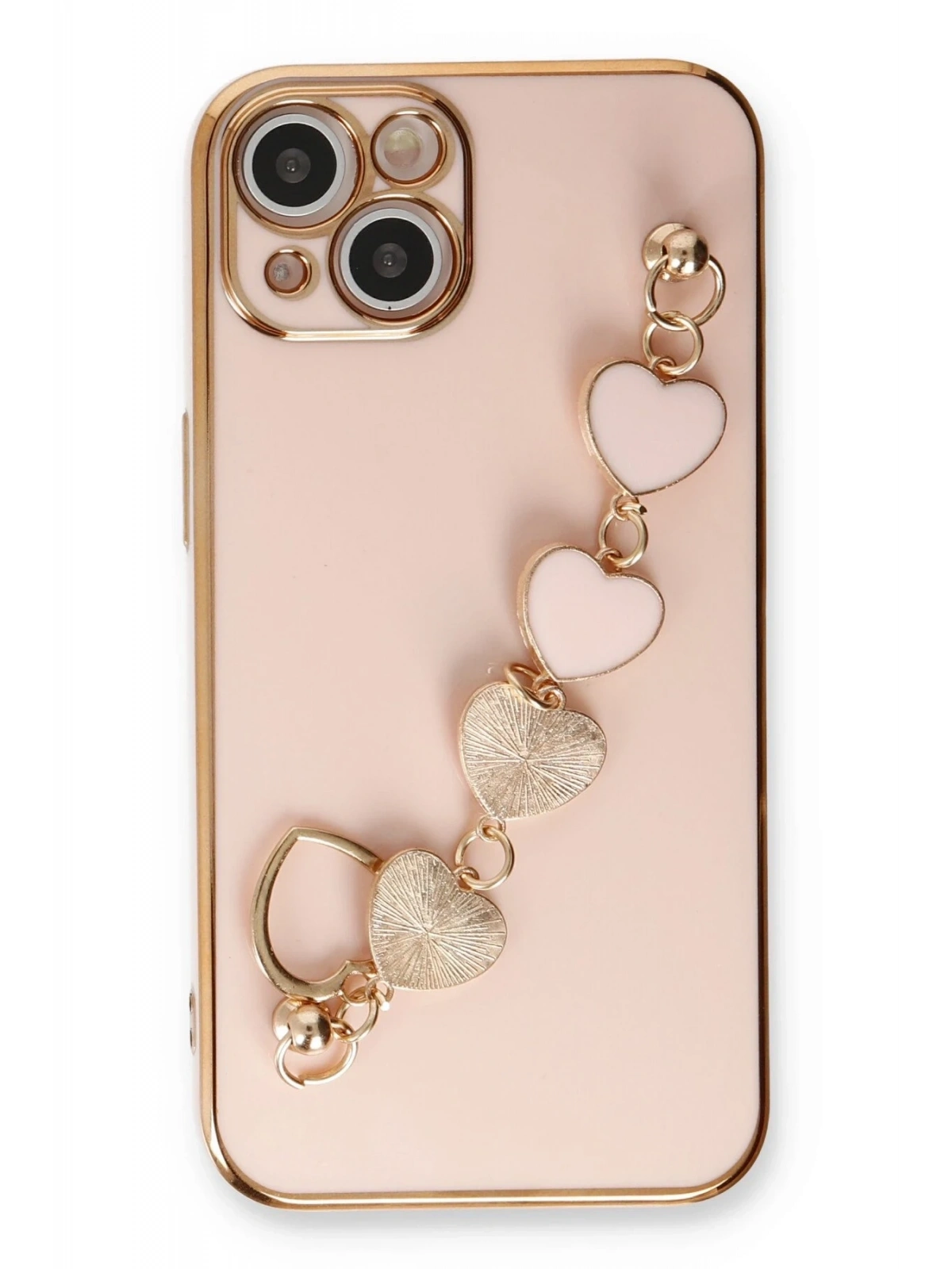Newface Apple iPhone 14 Kılıf Esila Silikon - Pudra