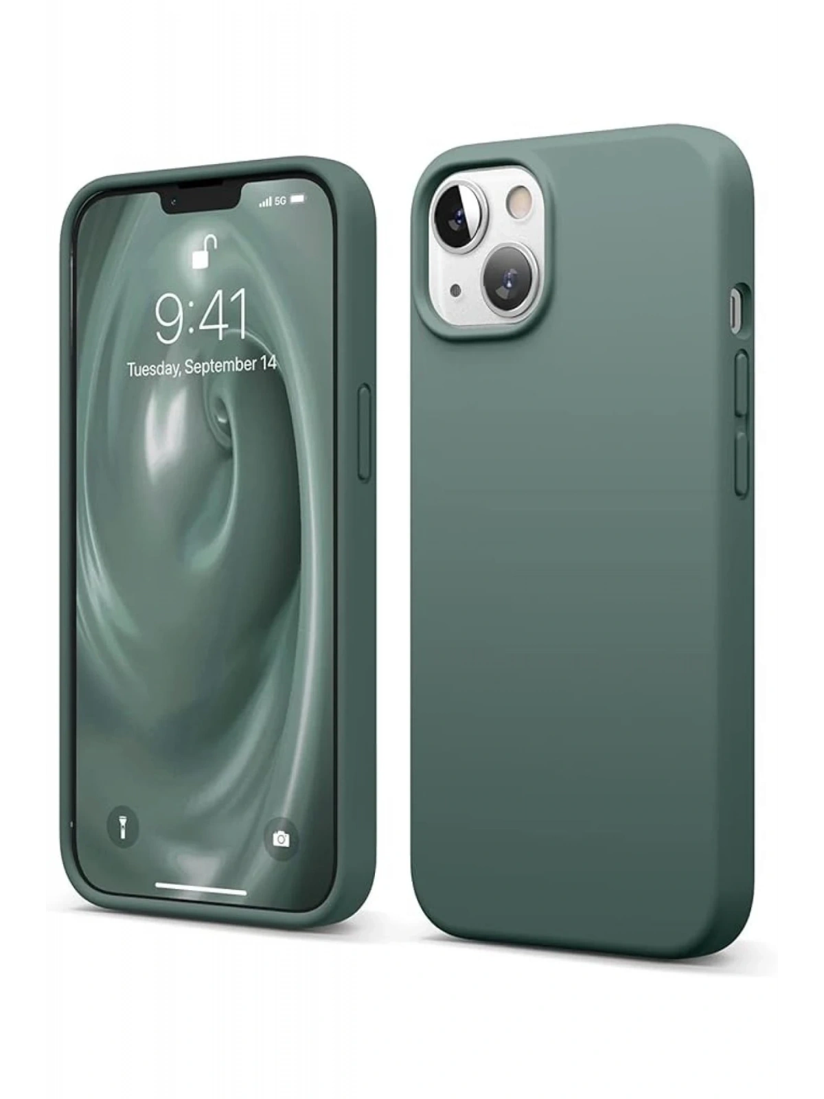 Newface Apple iPhone 14 Kılıf First Silikon - Koyu Yeşil
