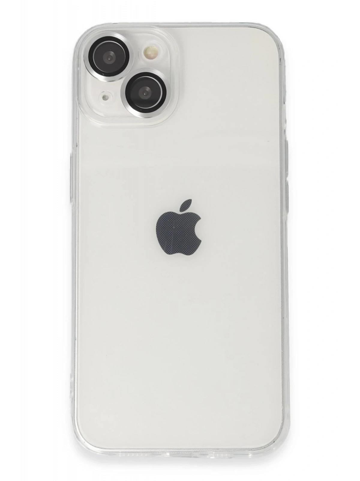 Newface Apple iPhone 14 Kılıf Luko Lens Silikon - Gümüş