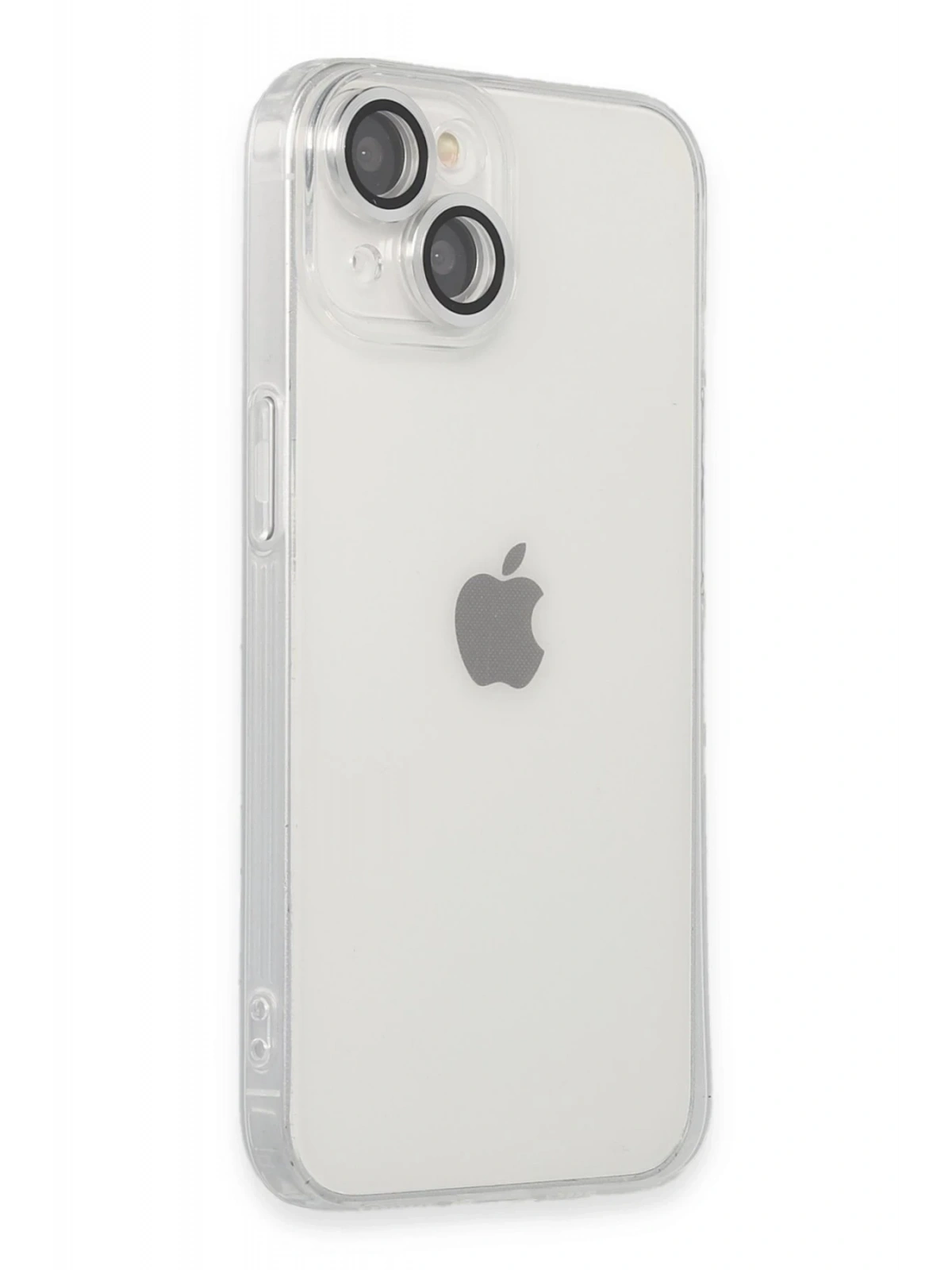 Newface Apple iPhone 14 Kılıf Luko Lens Silikon - Gümüş