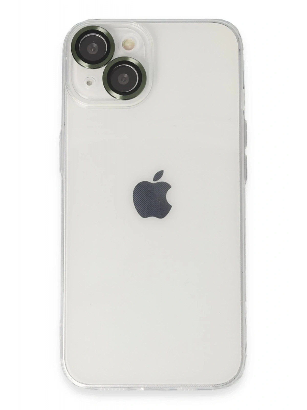 Newface Apple iPhone 14 Kılıf Luko Lens Silikon - Yeşil