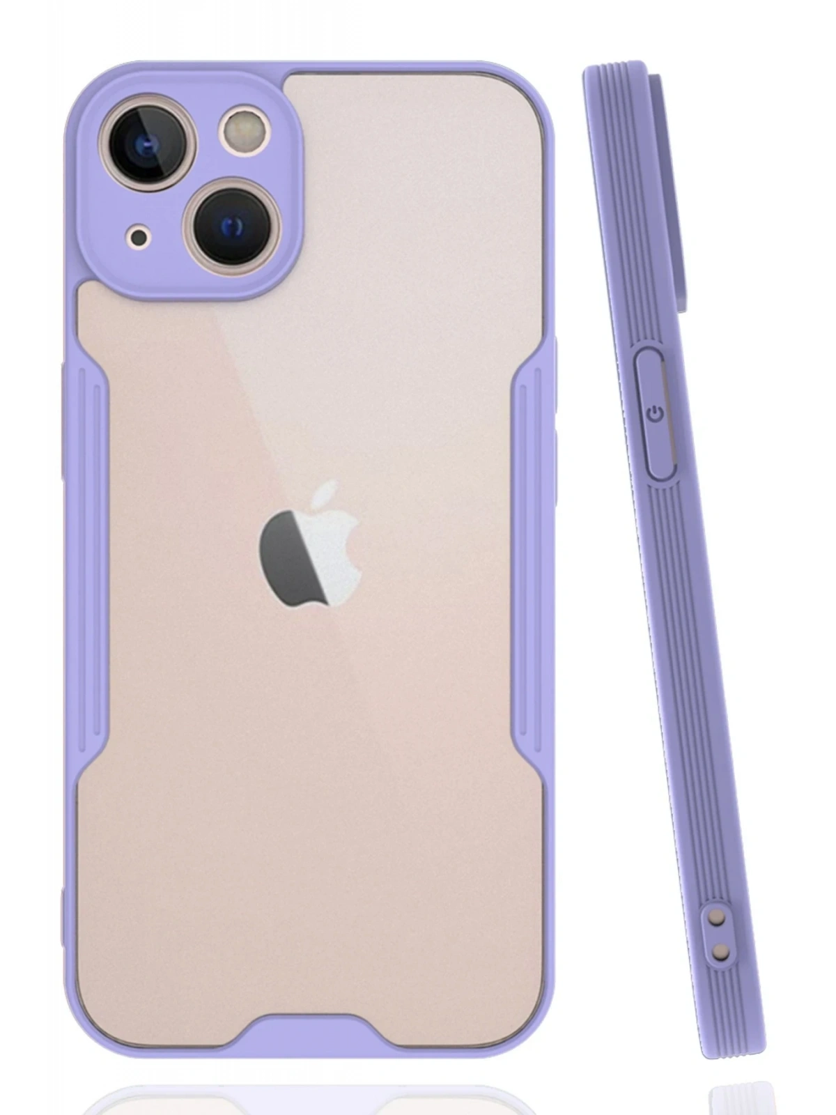 Newface Apple iPhone 14 Kılıf Platin Silikon - Lila