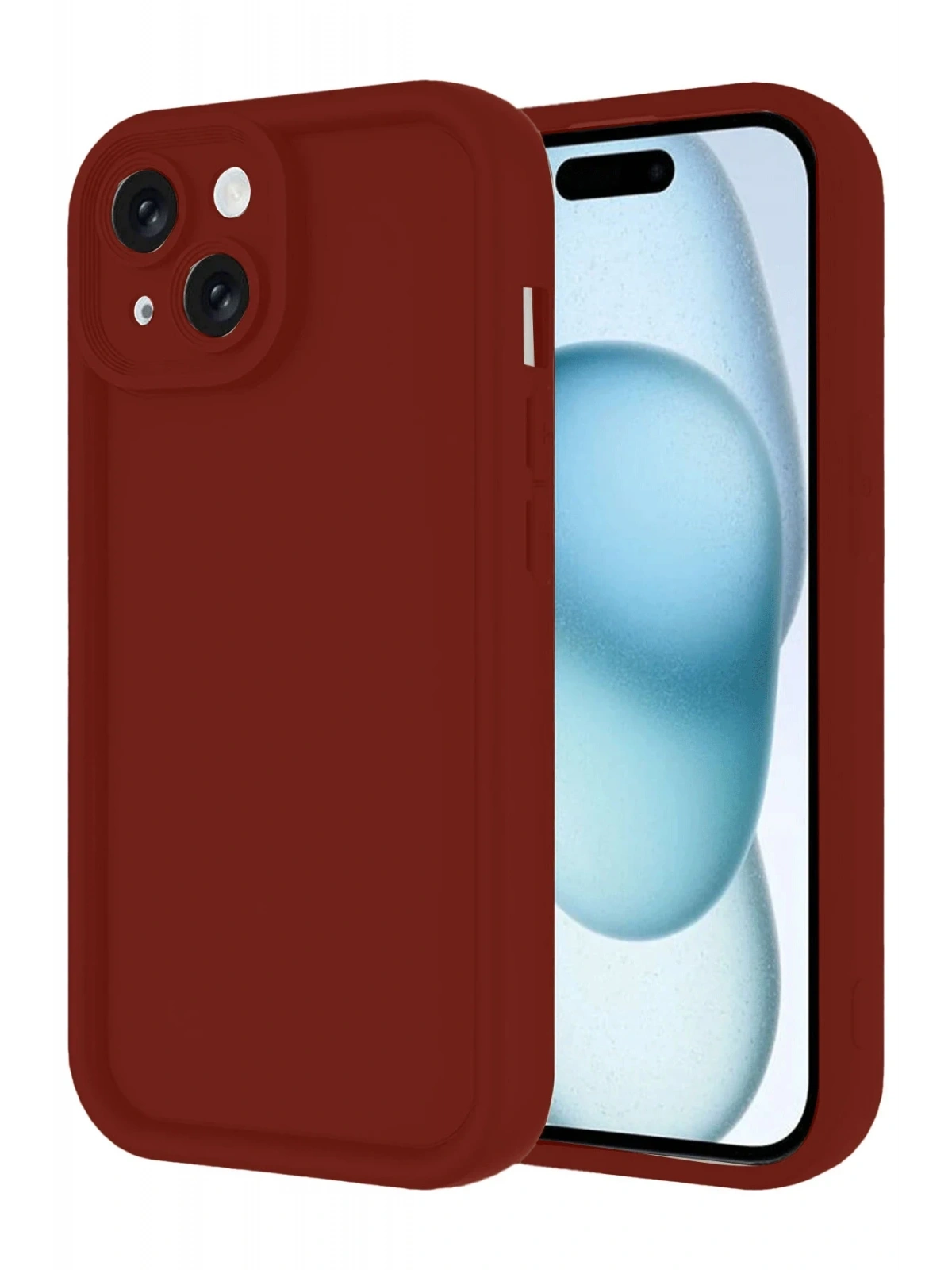 Newface Apple iPhone 14 Kılıf Viera Silikon - Bordo