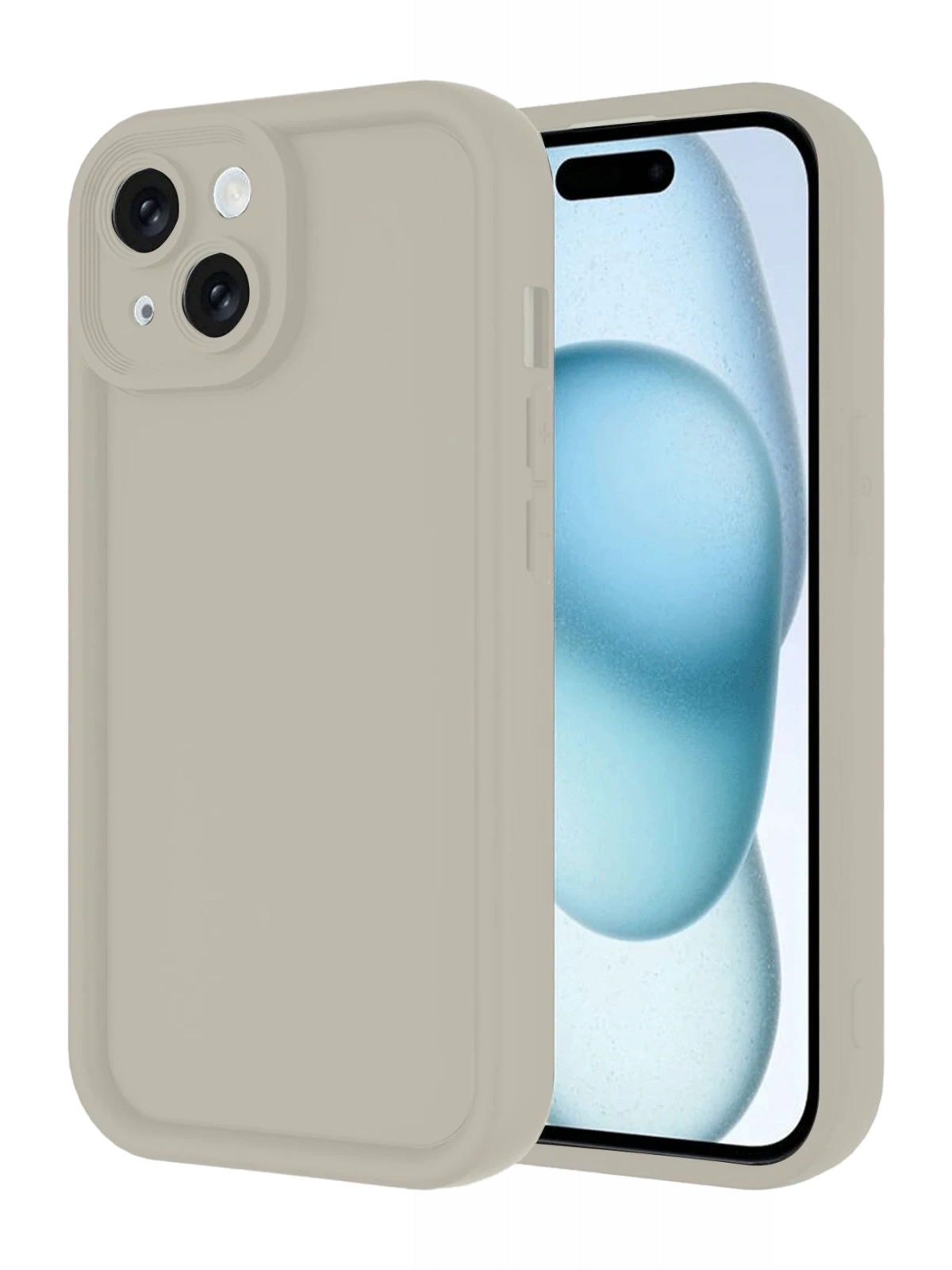 Newface Apple iPhone 14 Kılıf Viera Silikon - Krem