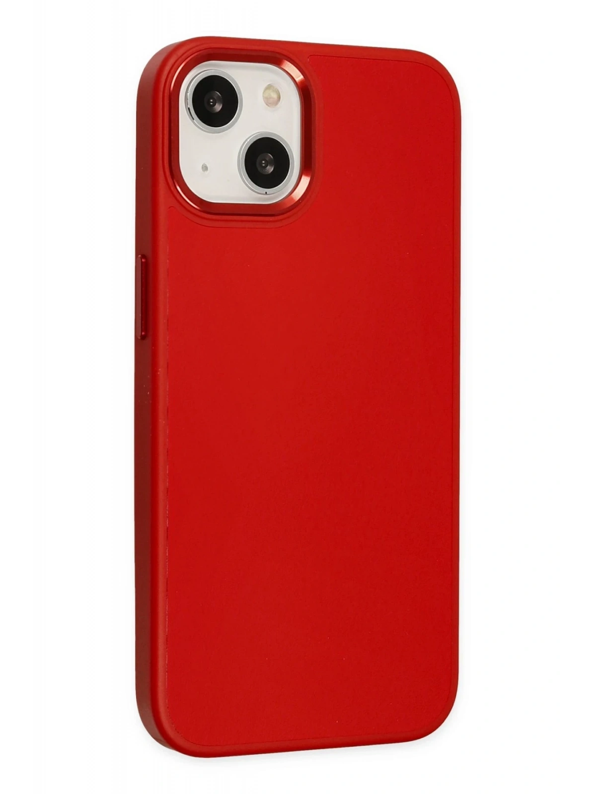 Newface Apple iPhone 14 Plus Kılıf Asya Deri Silikon - Kırmızı