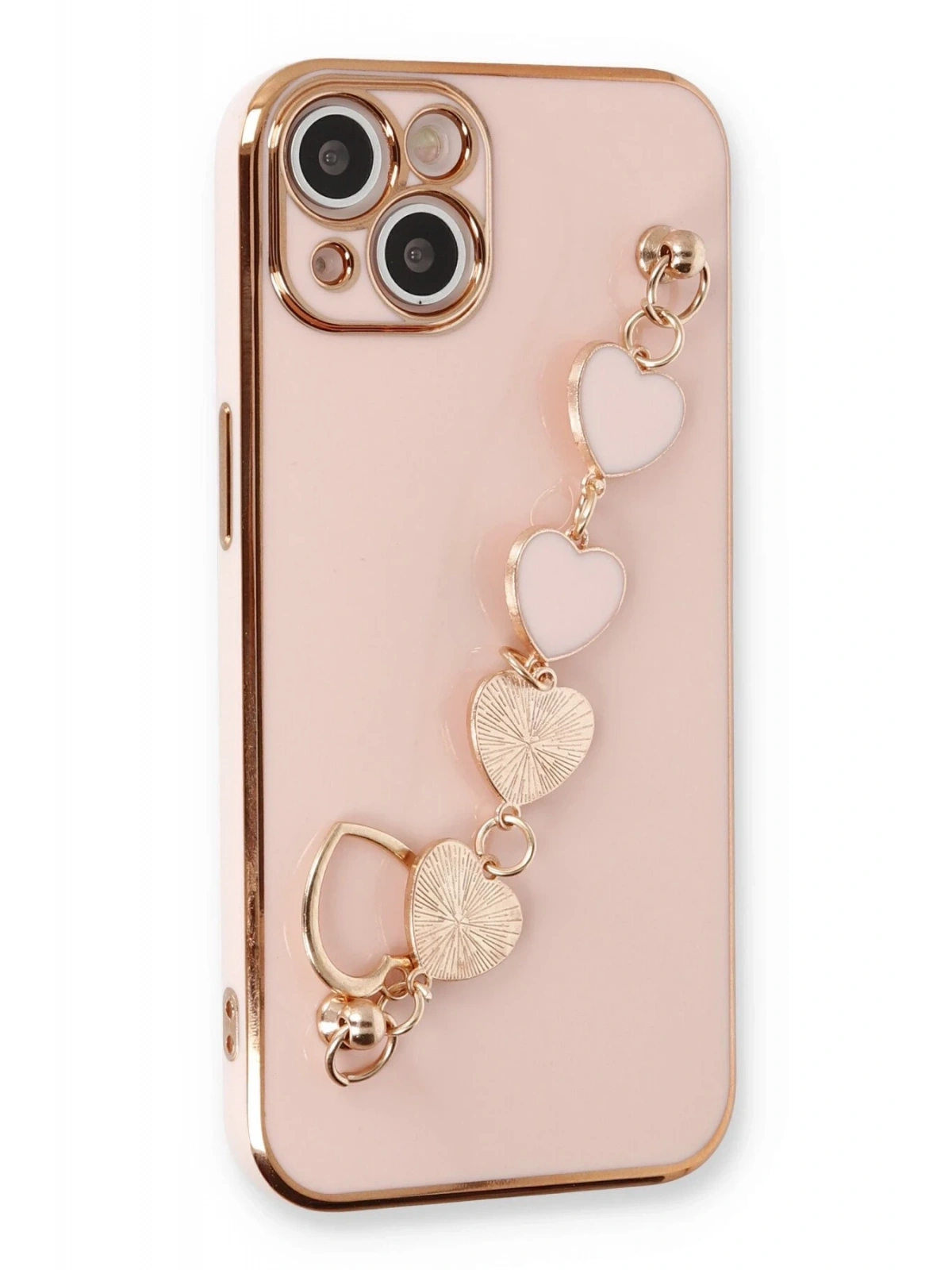 Newface Apple iPhone 14 Plus Kılıf Esila Silikon - Pudra