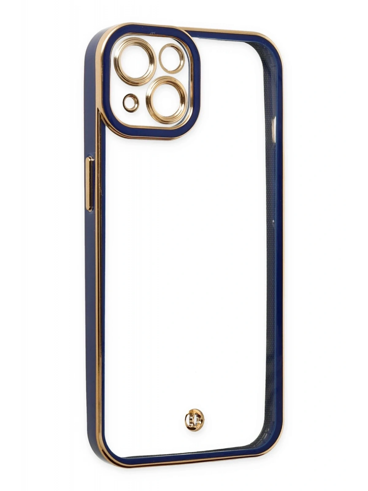 Newface Apple iPhone 14 Plus Kılıf Liva Lens Silikon - Mavi