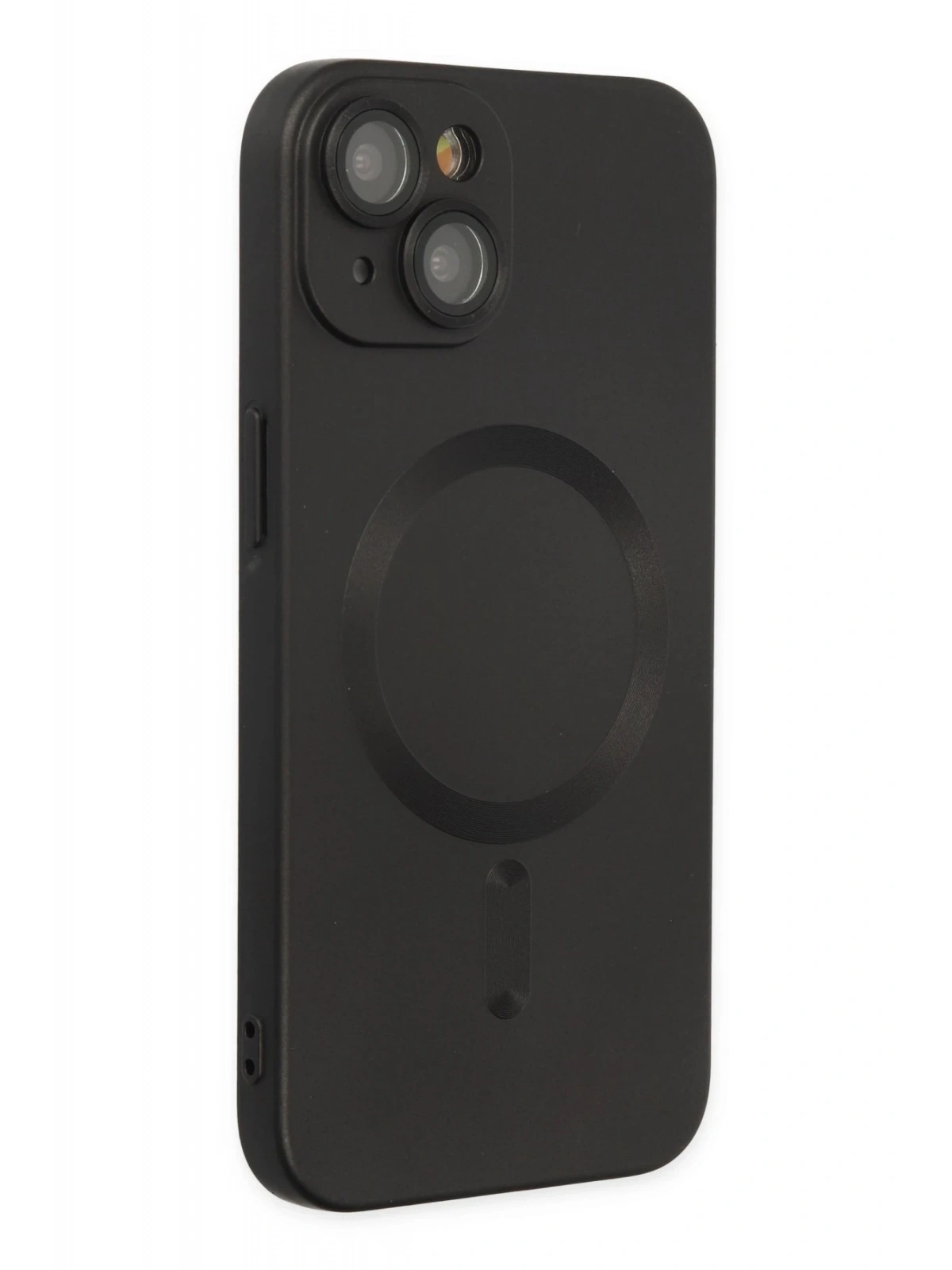 Newface Apple iPhone 14 Plus Kılıf Moshi Lens Magneticsafe Silikon - Siyah