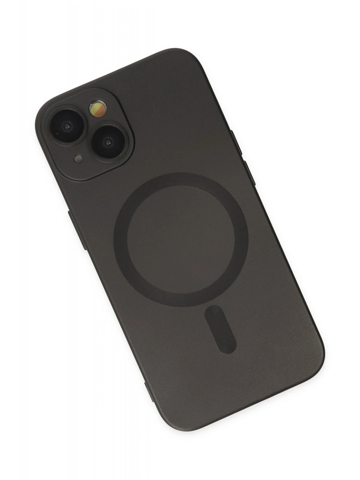 Newface Apple iPhone 14 Plus Kılıf Moshi Lens Magneticsafe Silikon - Siyah