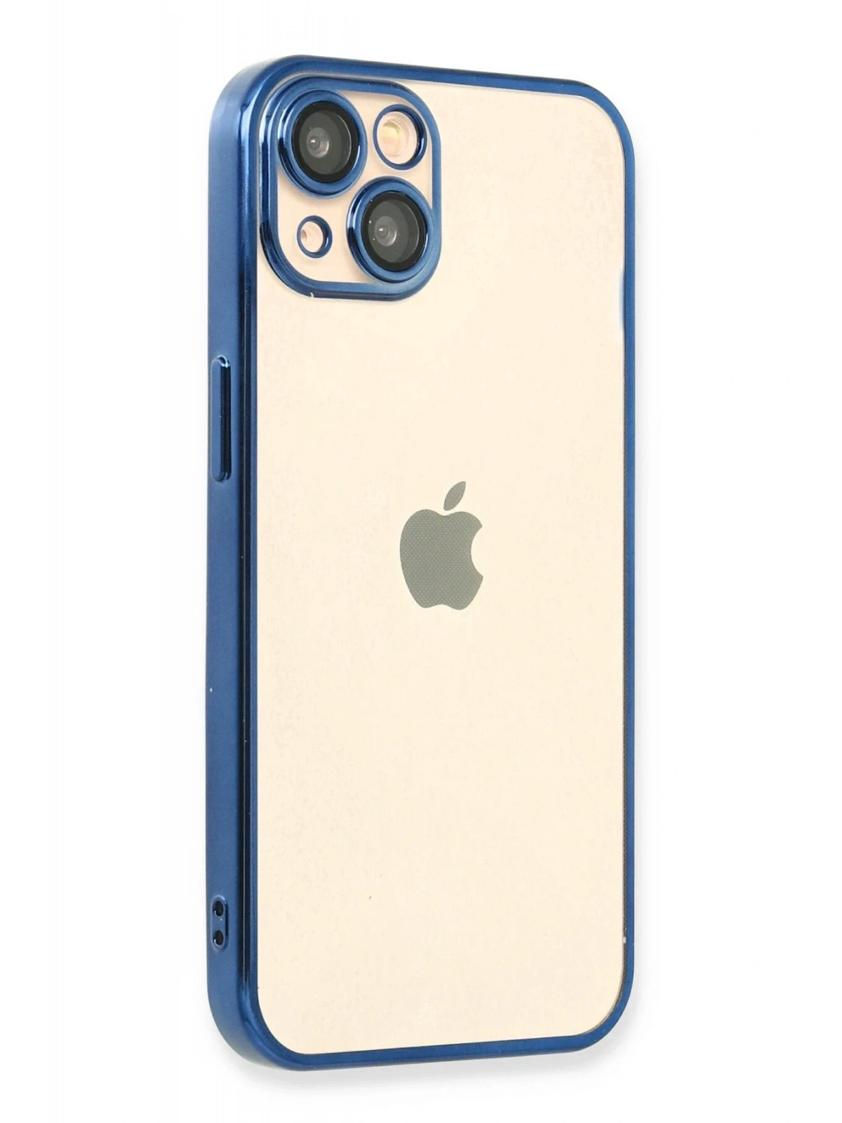 Newface Apple iPhone 14 Plus Kılıf Razer Lensli Silikon - Açık Mavi