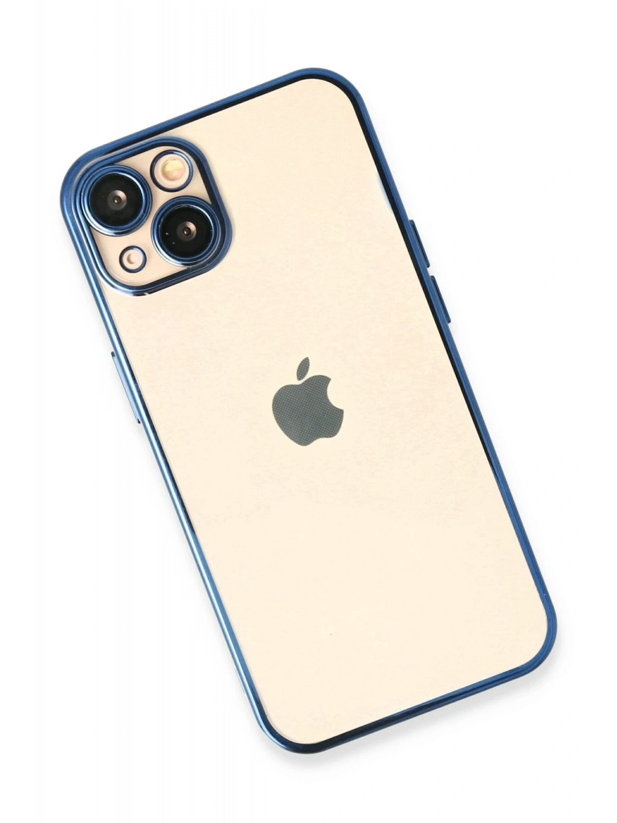 Newface Apple iPhone 14 Plus Kılıf Razer Lensli Silikon - Açık Mavi