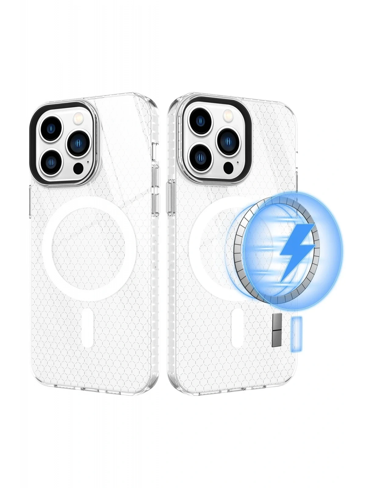 Newface Apple iPhone 14 Pro Kılıf Beta Magneticsafe Silikon - Şeffaf