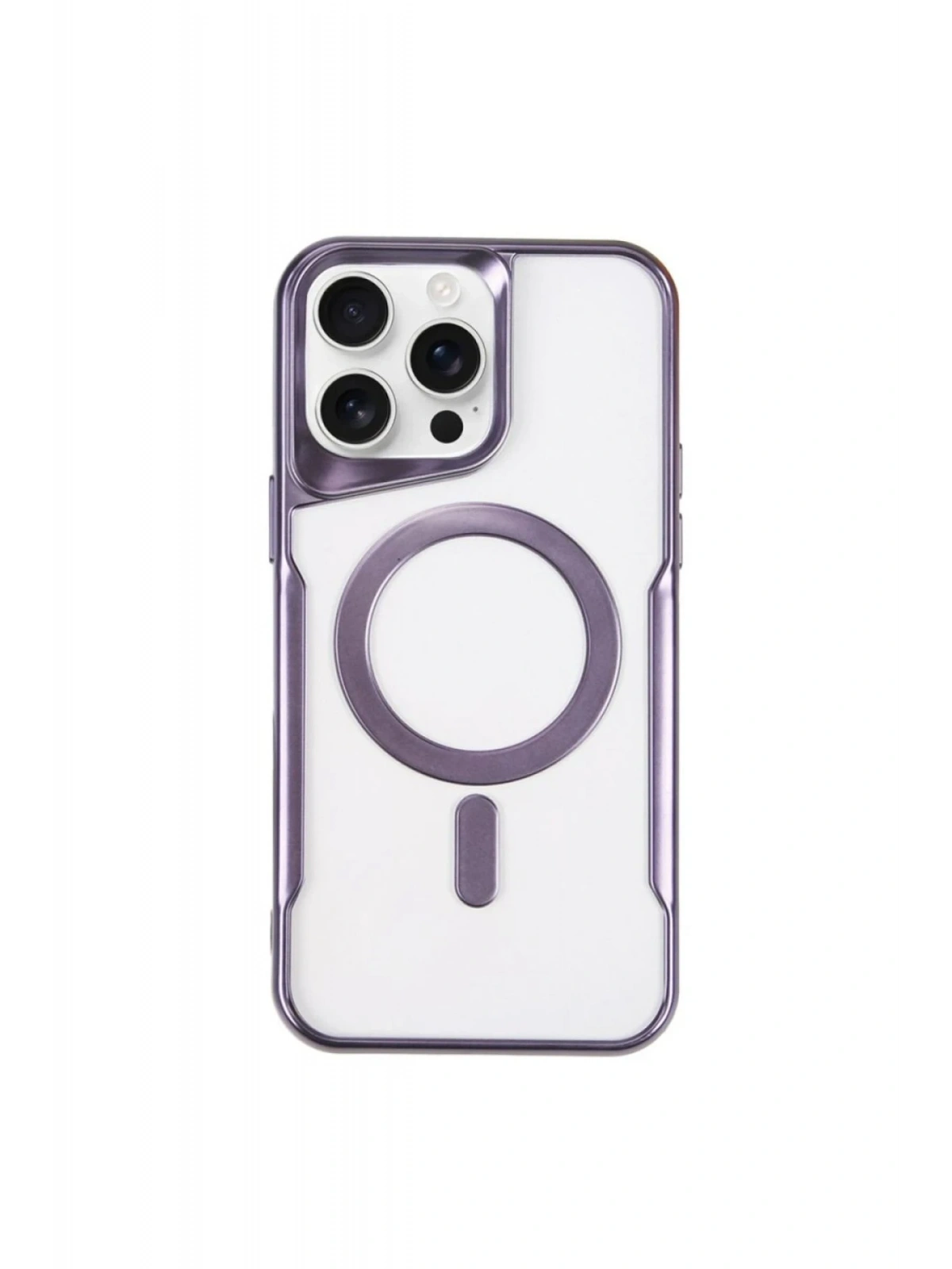 Newface Apple iPhone 14 Pro Kılıf Boyi Magsafe Silikon Kapak - Derin Mor
