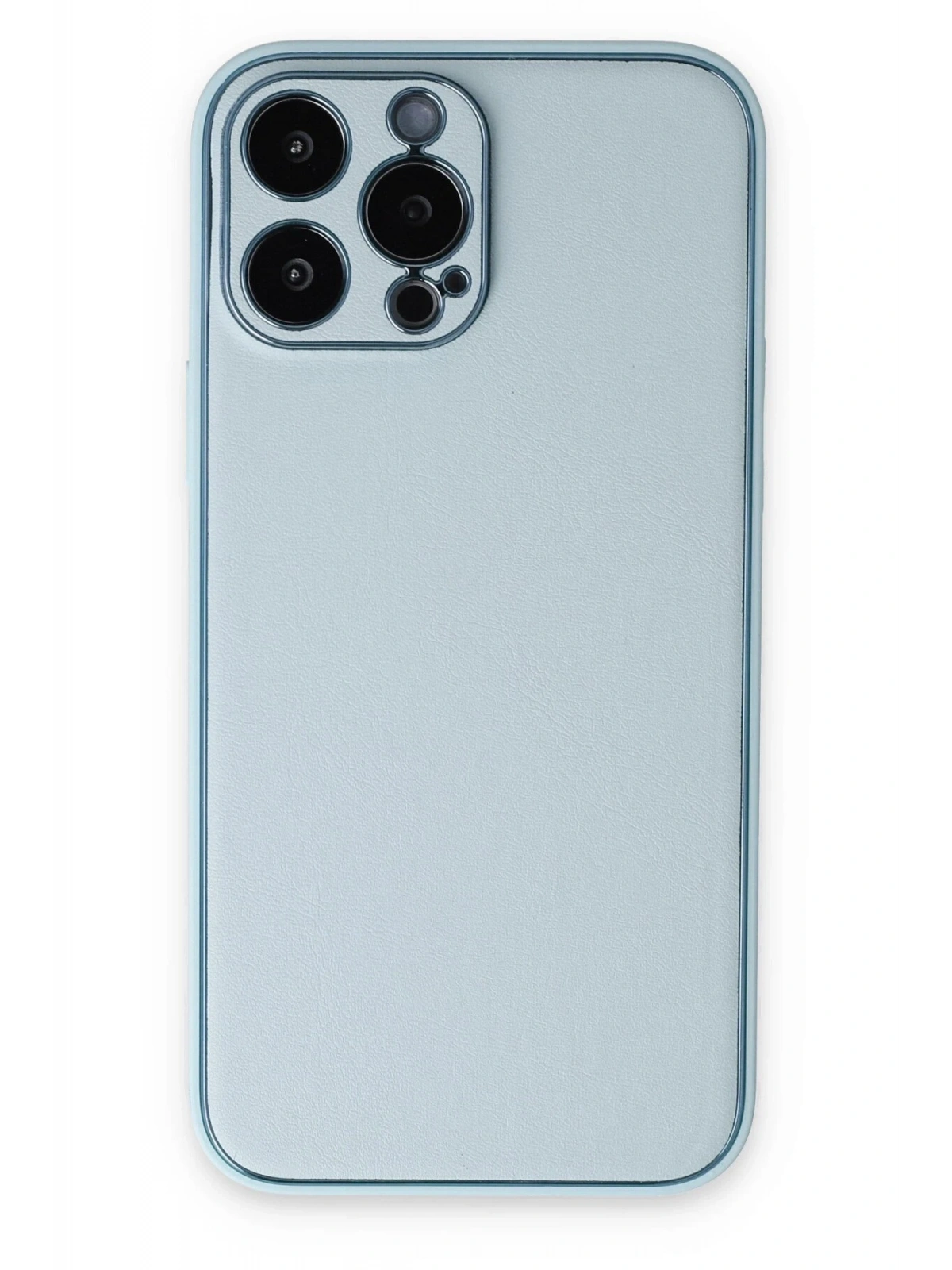 Newface Apple iPhone 14 Pro Kılıf Coco Deri Silikon Kapak - Sky Blue