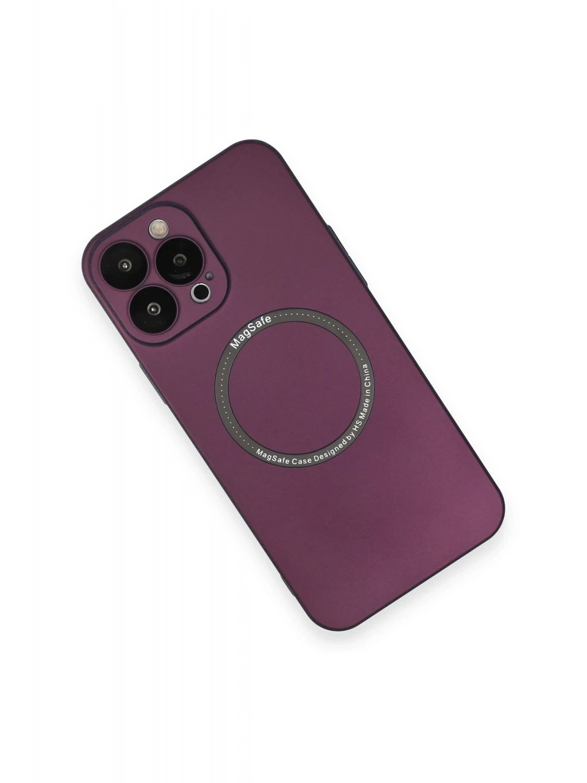 Newface Apple iPhone 14 Pro Kılıf Jack Magneticsafe Lens Silikon - Mürdüm