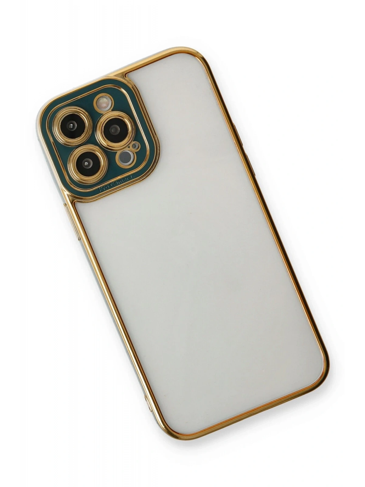 Newface Apple iPhone 14 Pro Kılıf Liva Lens Silikon - Yeşil