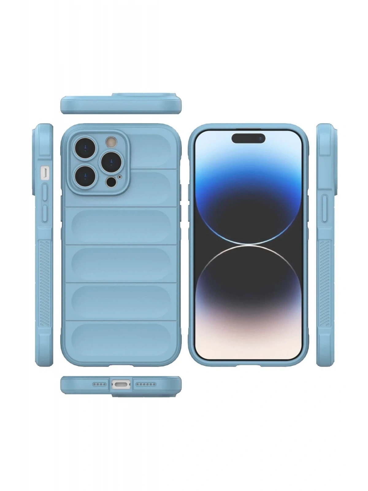 Newface Apple iPhone 14 Pro Kılıf Optimum Silikon - Sky Blue