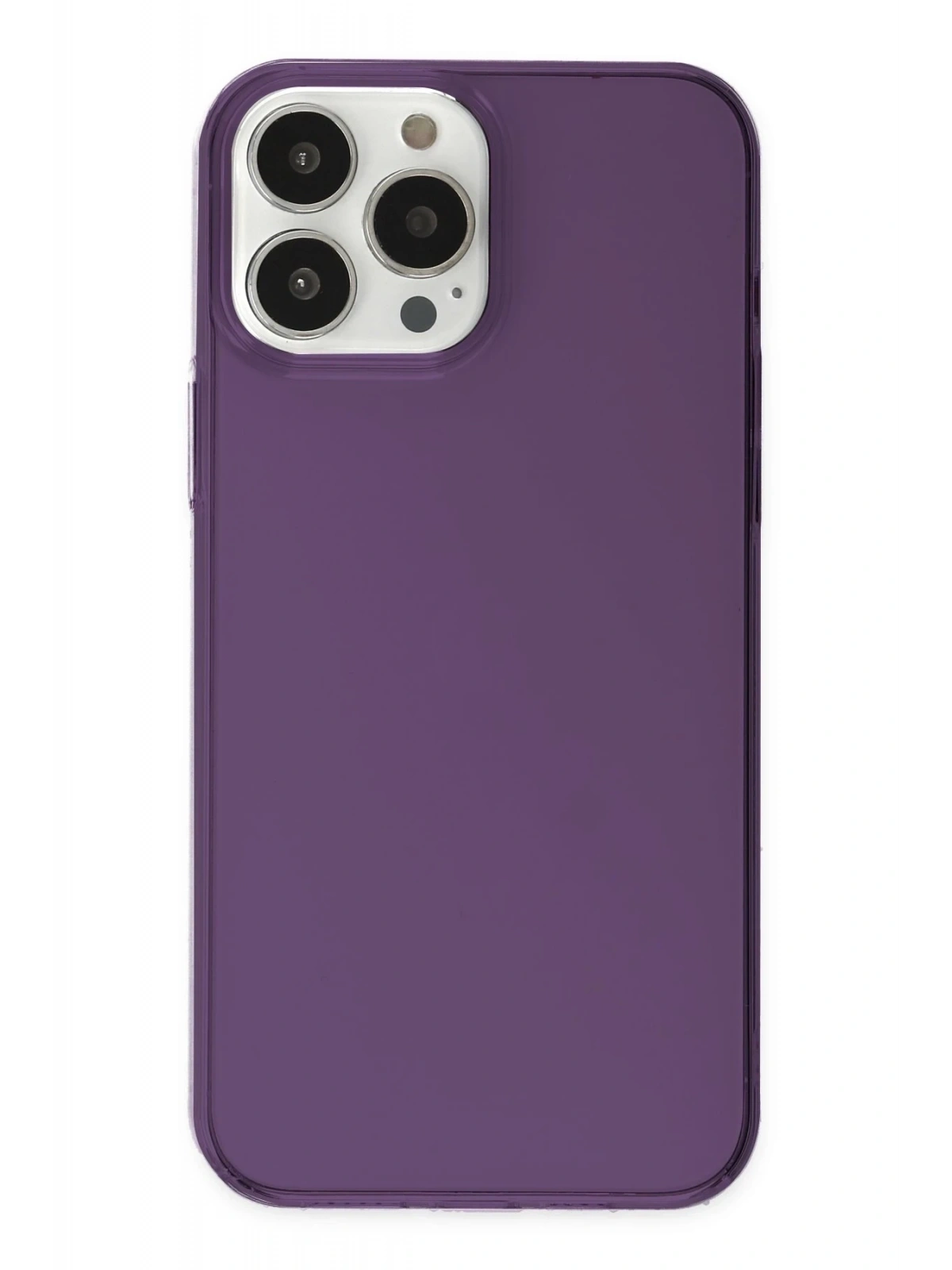 Newface Apple iPhone 14 Pro Kılıf Pc Sert Şeffaf Kapak - Mor