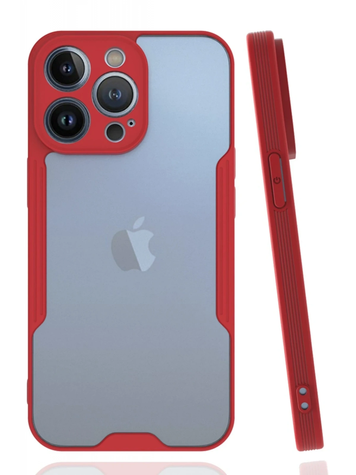 Newface Apple iPhone 14 Pro Kılıf Platin Silikon - Kırmızı