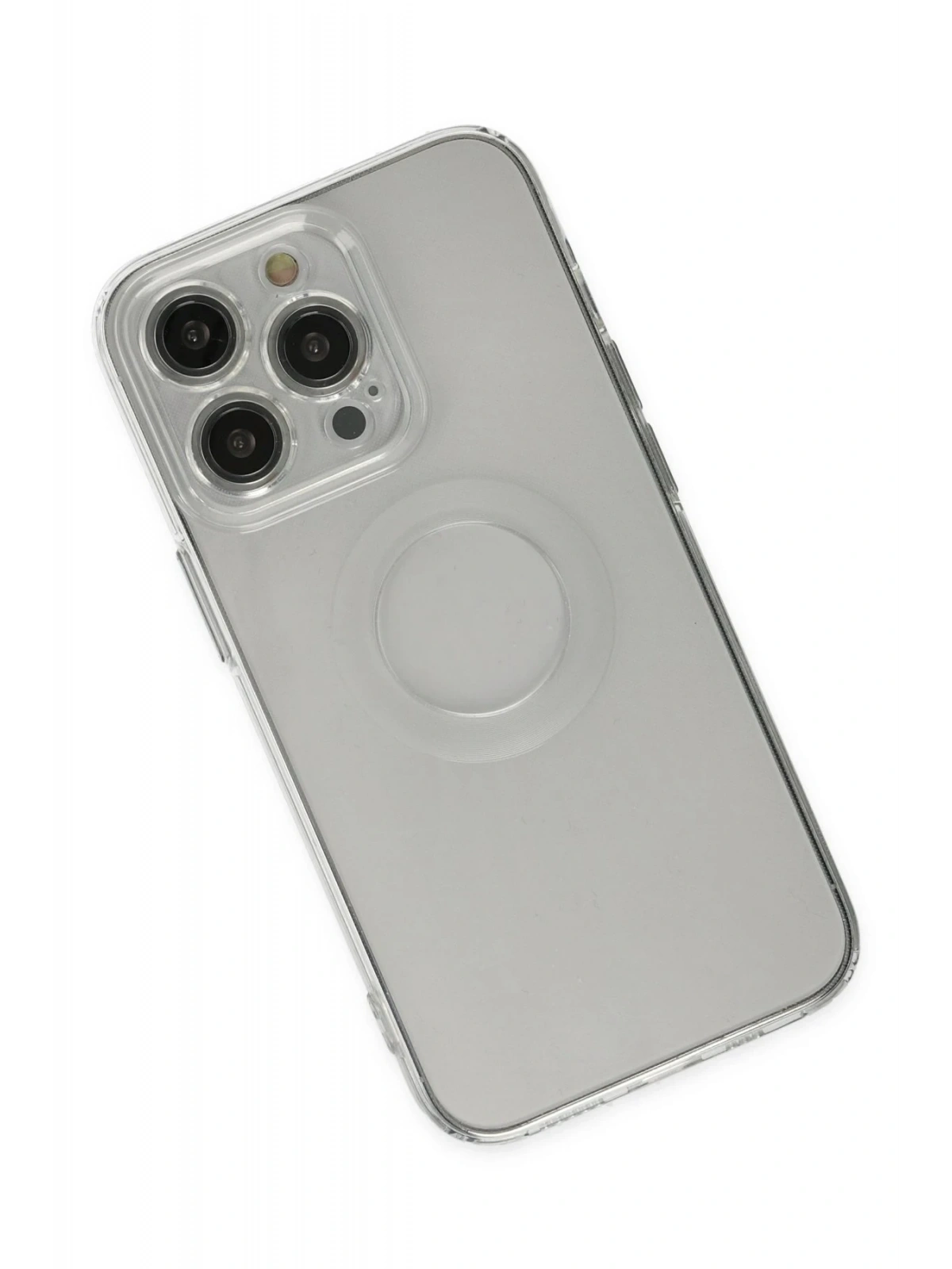 Newface Apple iPhone 14 Pro Kılıf Santa Lens Silikon - Şeffaf
