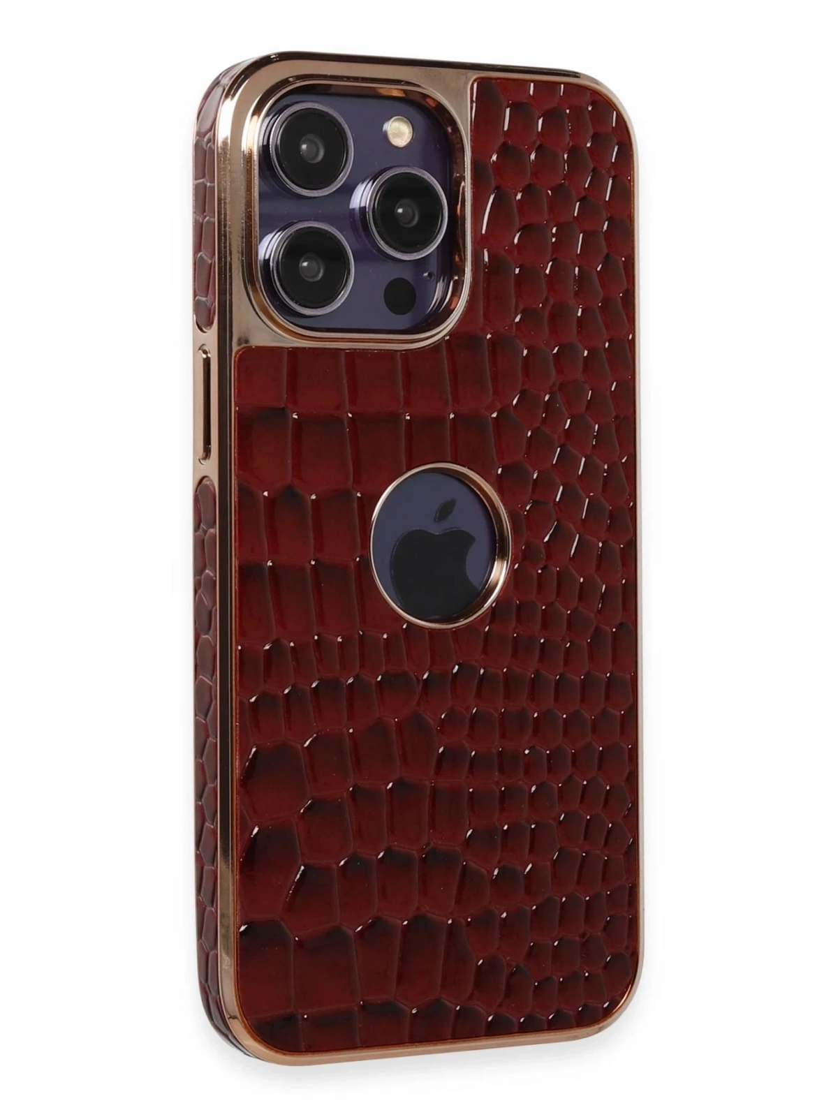 Newface Apple iPhone 14 Pro Kılıf Snake Kapak - Bordo