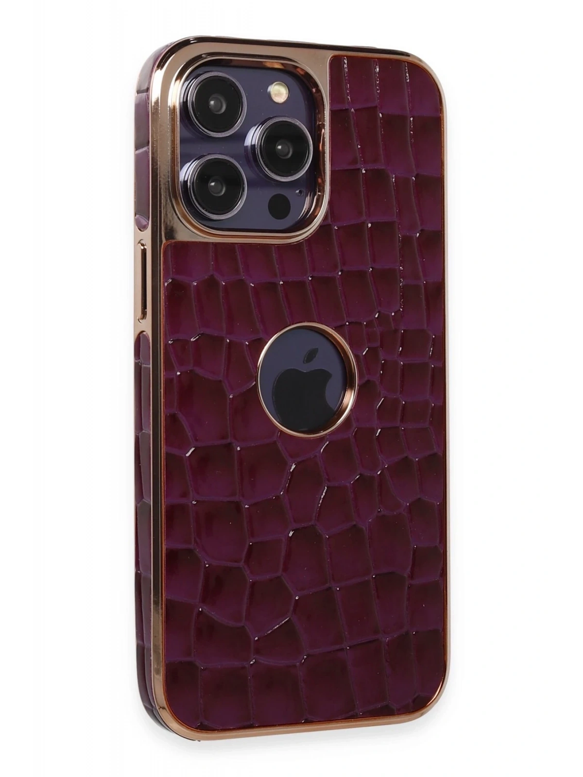 Newface Apple iPhone 14 Pro Kılıf Snake Kapak - Derin Mor