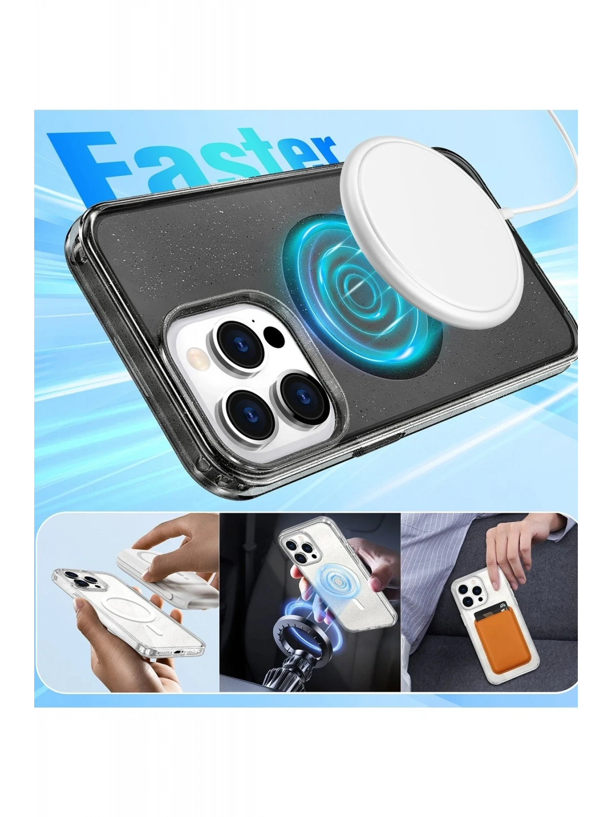 Newface Apple iPhone 14 Pro Kılıf Star Magsafe Kapak - Mor