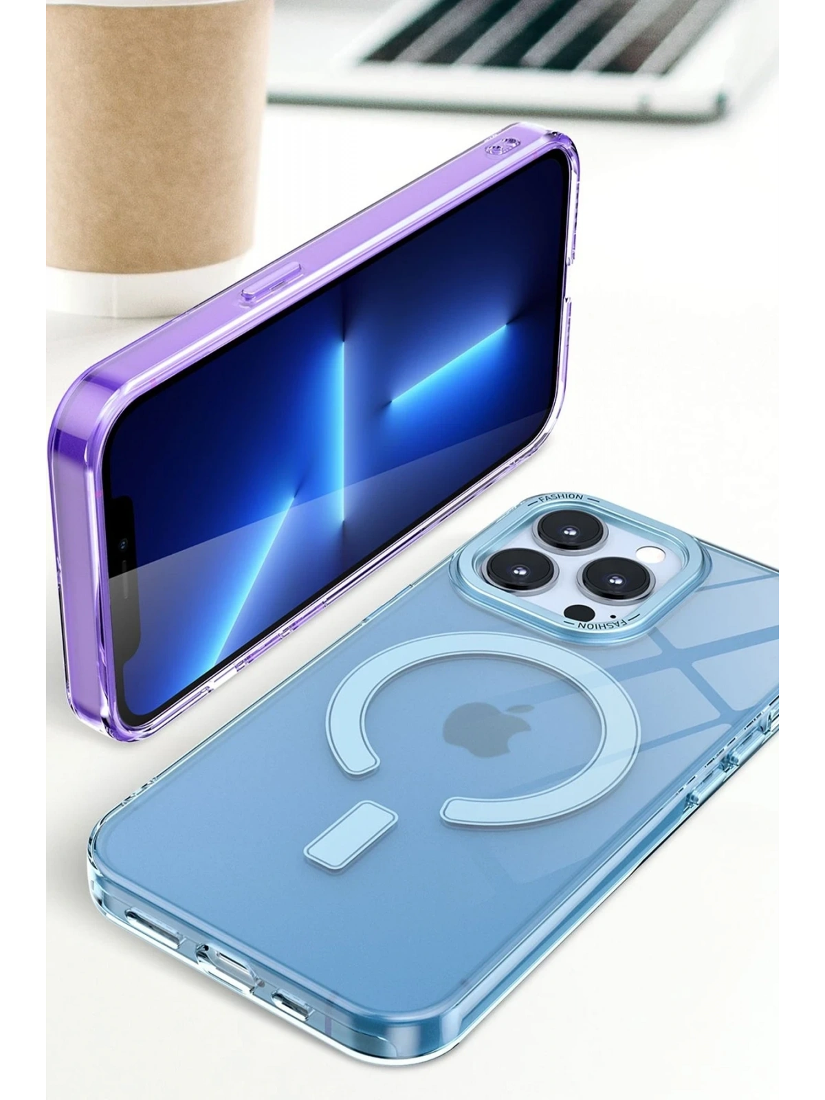 Newface Apple iPhone 14 Pro Kılıf Troy Magsafe Kapak - Sarı