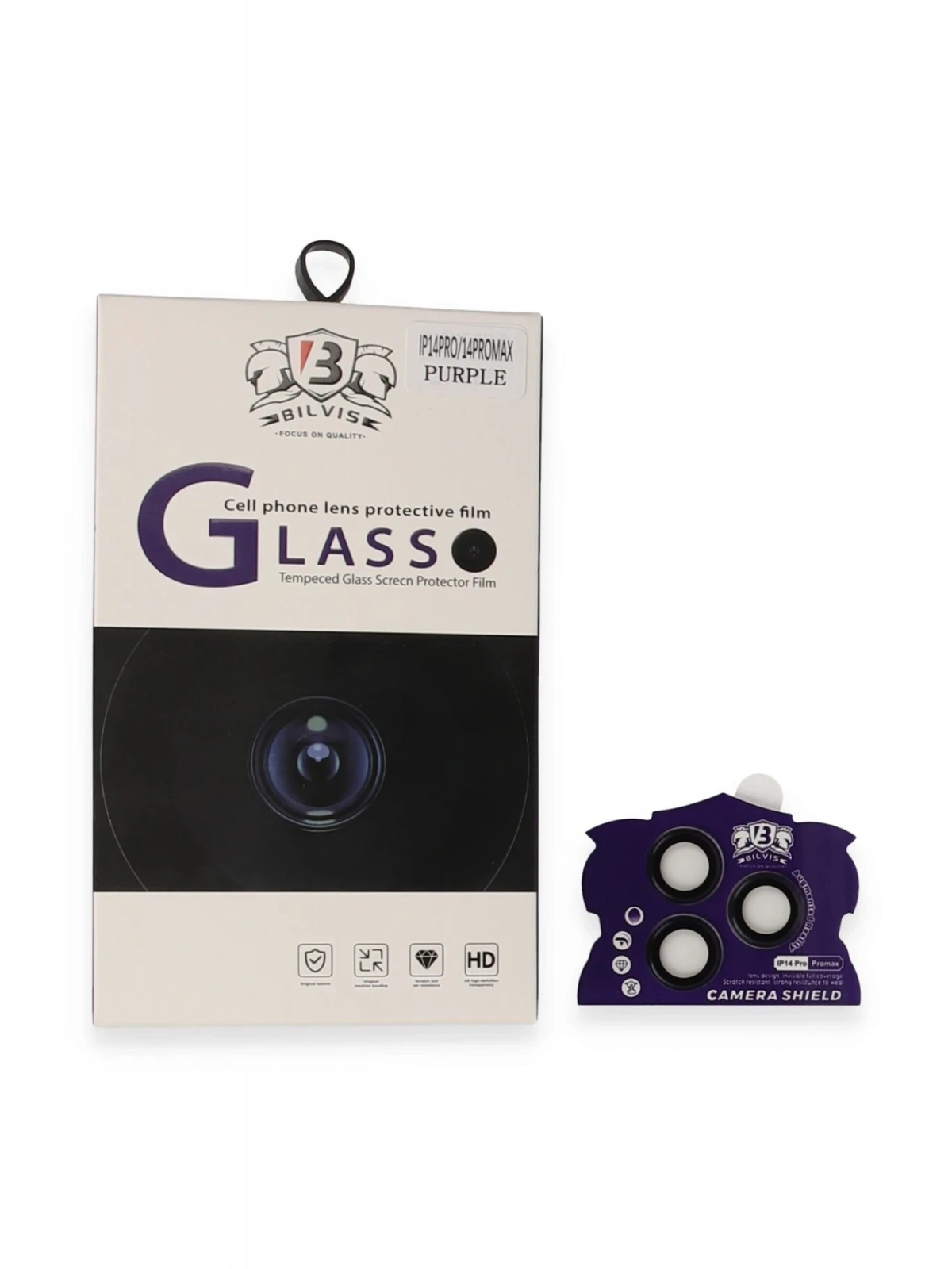Newface Apple iPhone 14 Pro Max Bilvis Titan Kamera Lens - Derin Mor