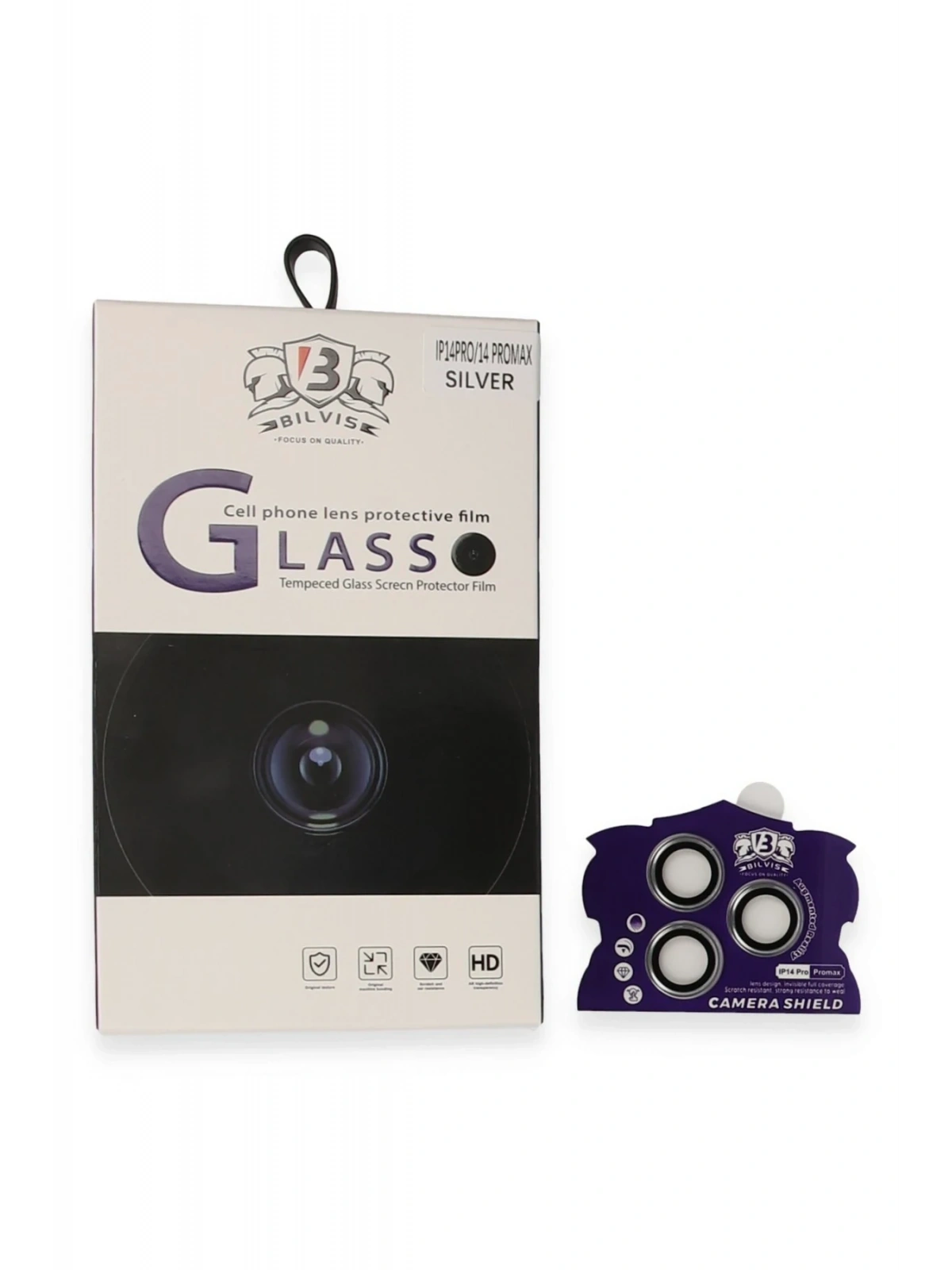 Newface Apple iPhone 14 Pro Max Bilvis Titan Kamera Lens - Gümüş
