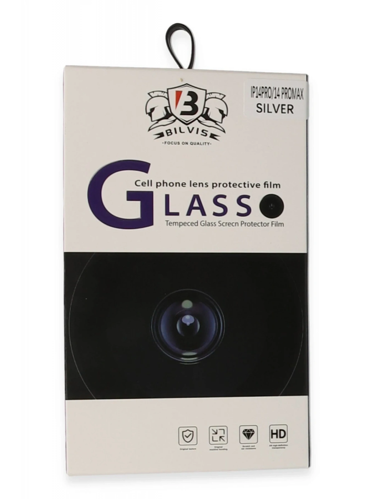 Newface Apple iPhone 14 Pro Max Bilvis Titan Kamera Lens - Gümüş